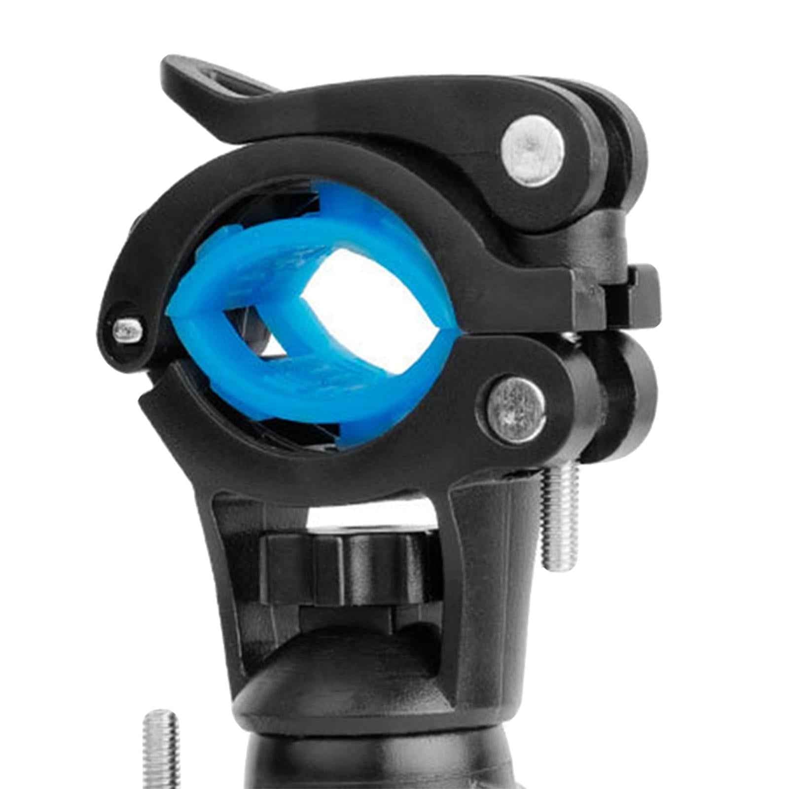 360 Rotation Bicycle Mount Road Bike Headlight Flash Light Holder 22-30mm Black Blue