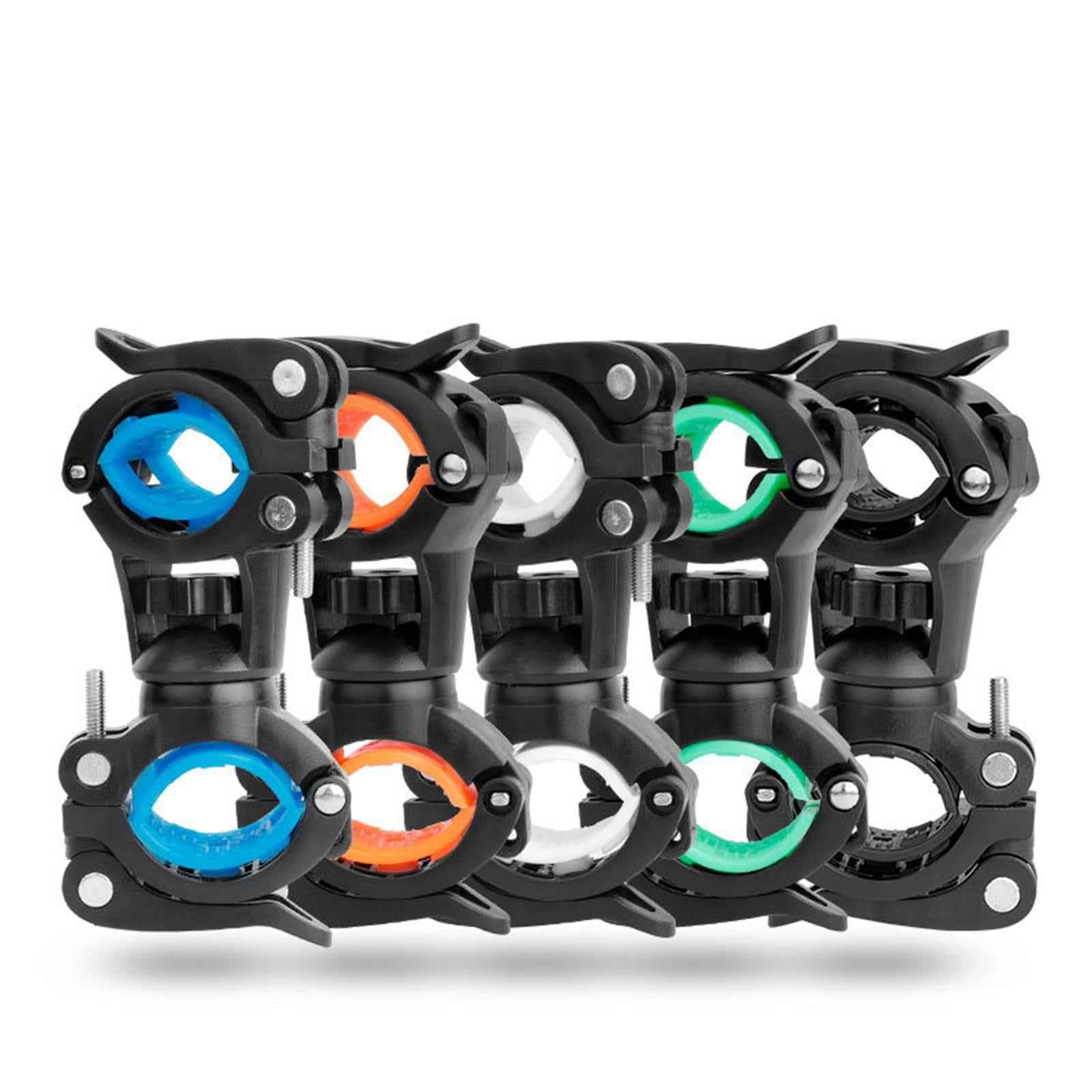 360 Rotation Bicycle Mount Road Bike Headlight Flash Light Holder 22-30mm Black Blue