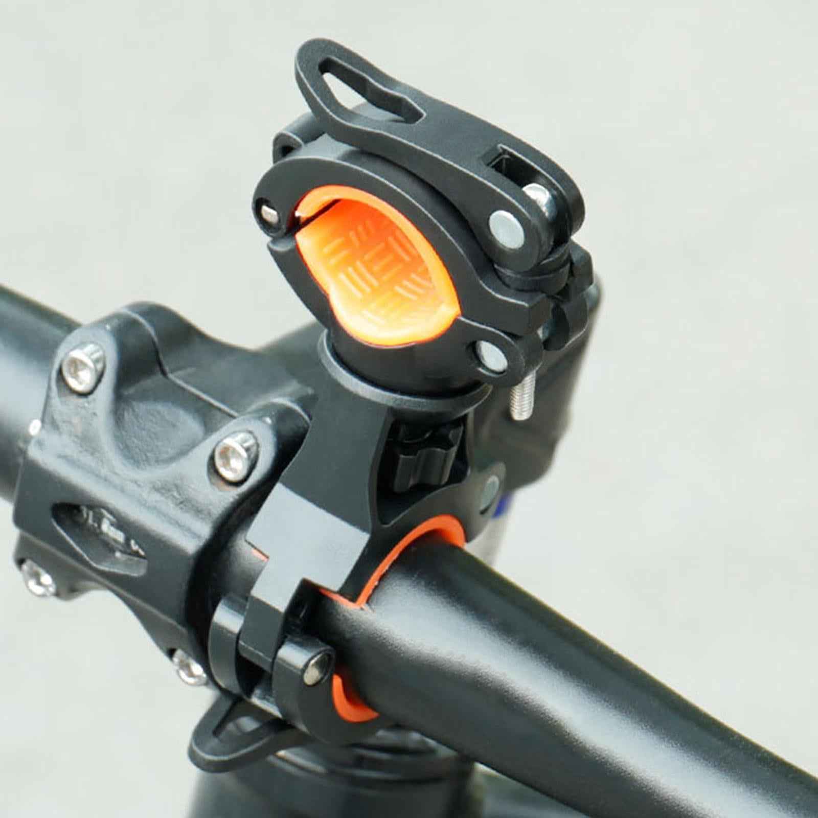 360 Rotation Bicycle Mount Road Bike Headlight Flash Light Holder 22-30mm Black Blue