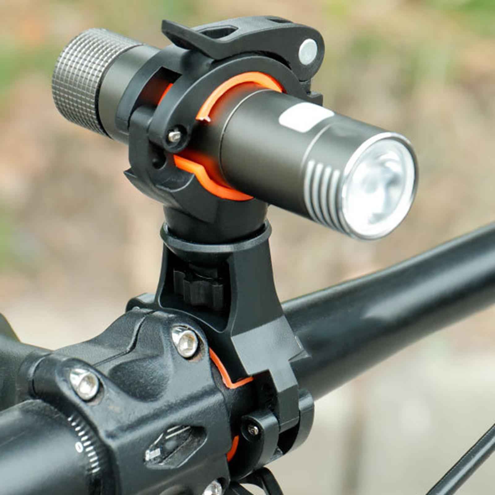 360 Rotation Bicycle Mount Road Bike Headlight Flash Light Holder 22-30mm Black Blue