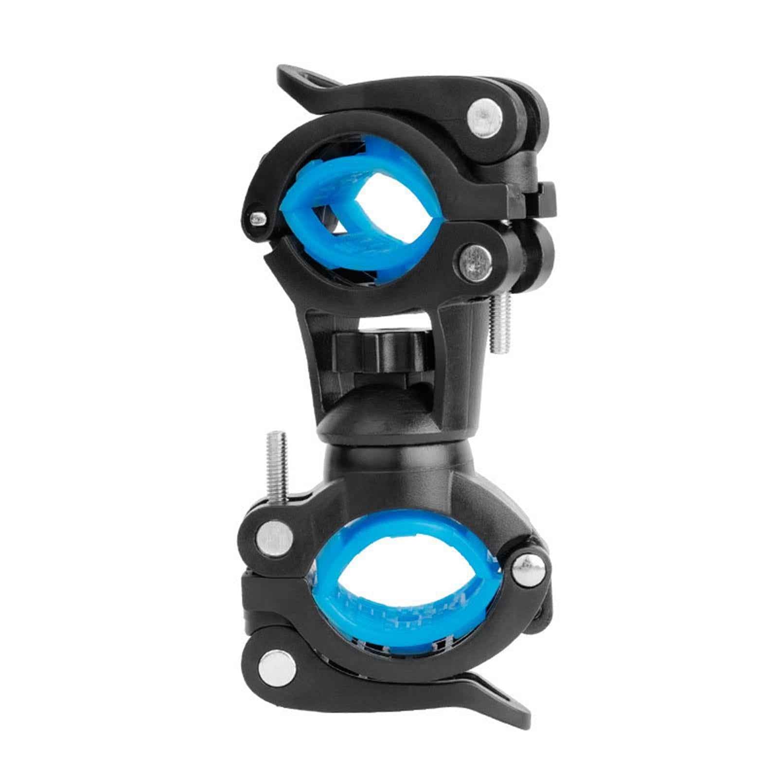 360 Rotation Bicycle Mount Road Bike Headlight Flash Light Holder 22-30mm Black Blue