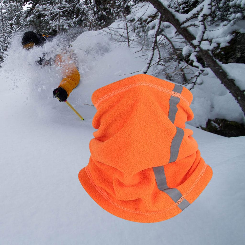 2xFace Mask Neck Gaiter Breathable Windproof Fishing Scarf  Orange