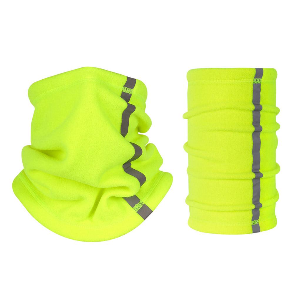 2xFace Mask Neck Gaiter Breathable Windproof Fishing Scarf  Fluorescent Green