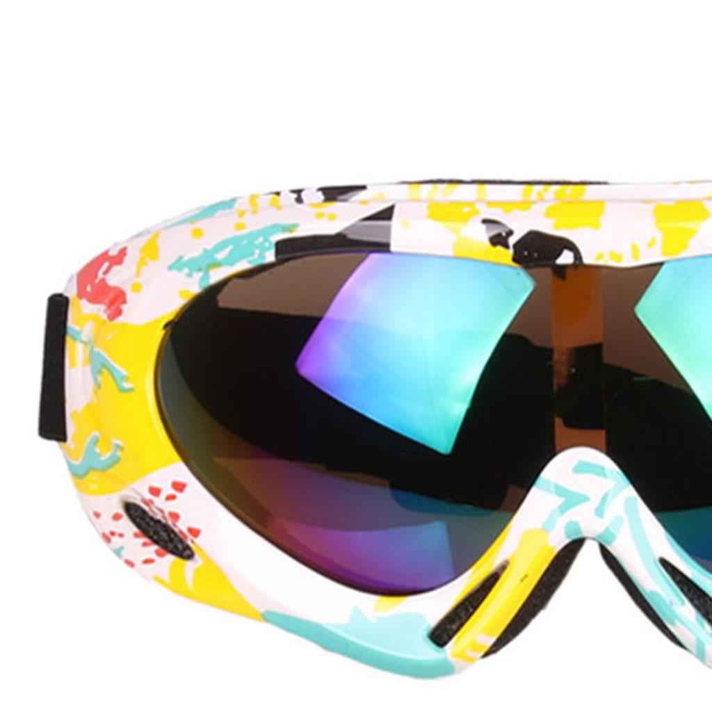 Anti-fog Skiing Snowboard Goggles Ski Sunglasses Snow Glasses Yellow white