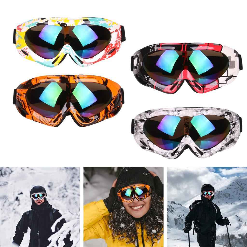 Anti-fog Skiing Snowboard Goggles Ski Sunglasses Snow Glasses Yellow white