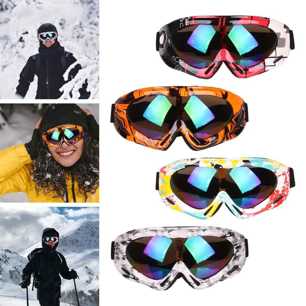 Anti-fog Skiing Snowboard Goggles Ski Sunglasses Snow Glasses Yellow white