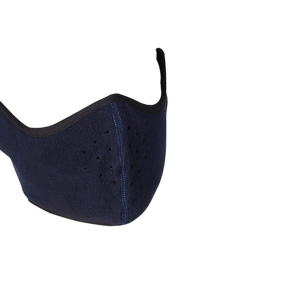 2xOutdoor Face Mask Sport Bike Mask with Earmuffs Hole for Cycling Sports Dark Blue