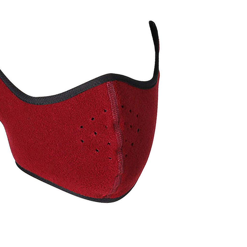 3xOutdoor Face Mask Sport Bike Mask with Earmuffs Hole for Cycling Sports Red