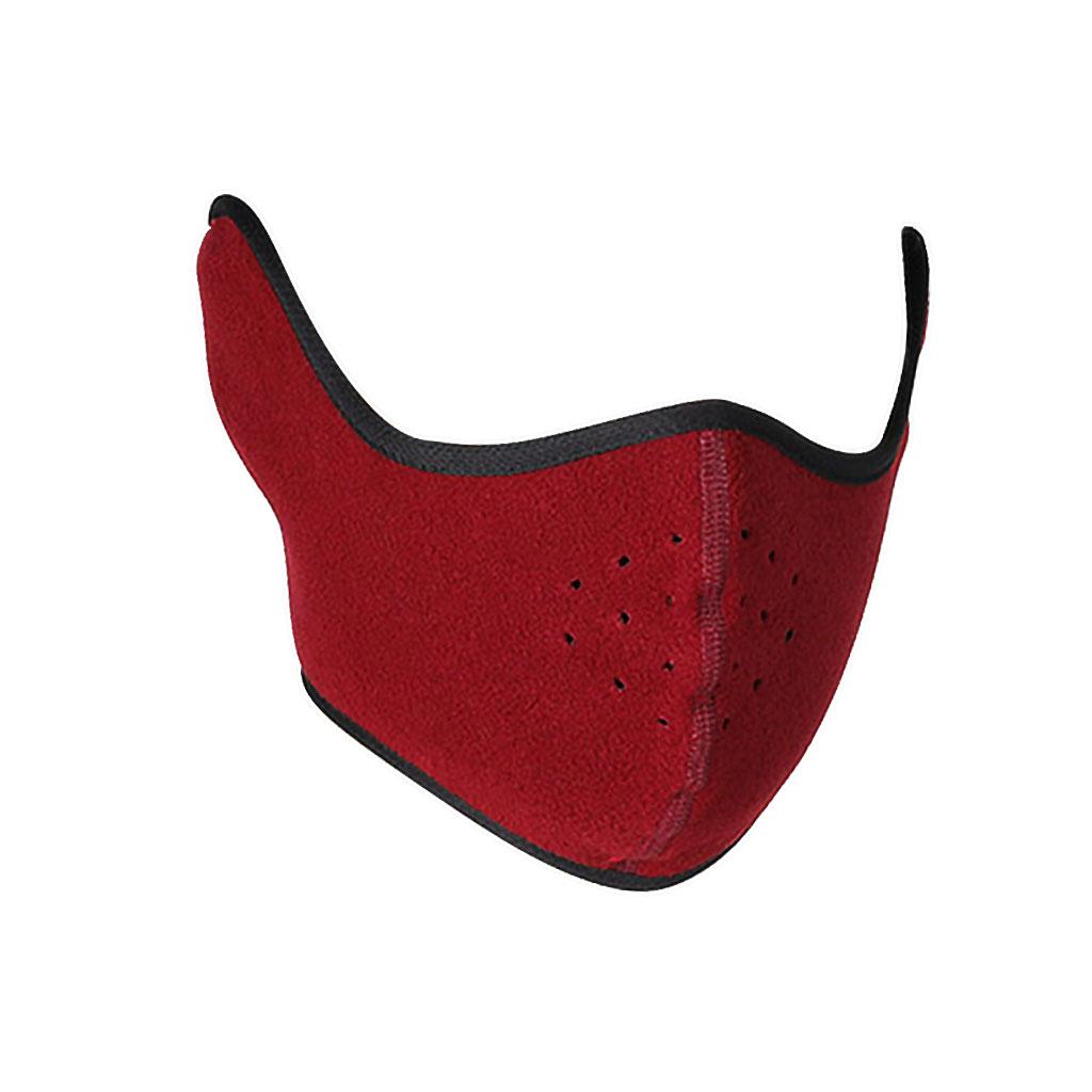 2xOutdoor Face Mask Sport Bike Mask with Earmuffs Hole for Cycling Sports Red