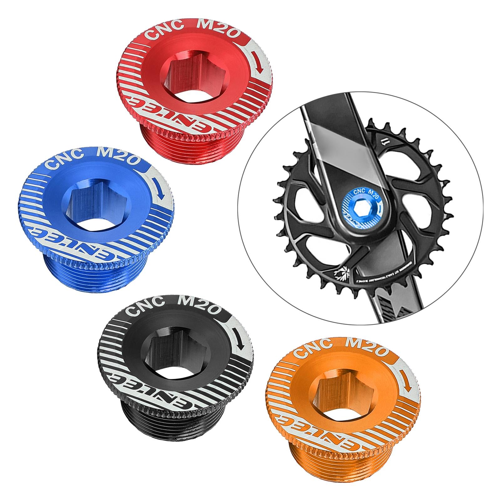 3xLightweight Crank Cover Screw Crankset Bolt for Shimano Bike Cycling Black