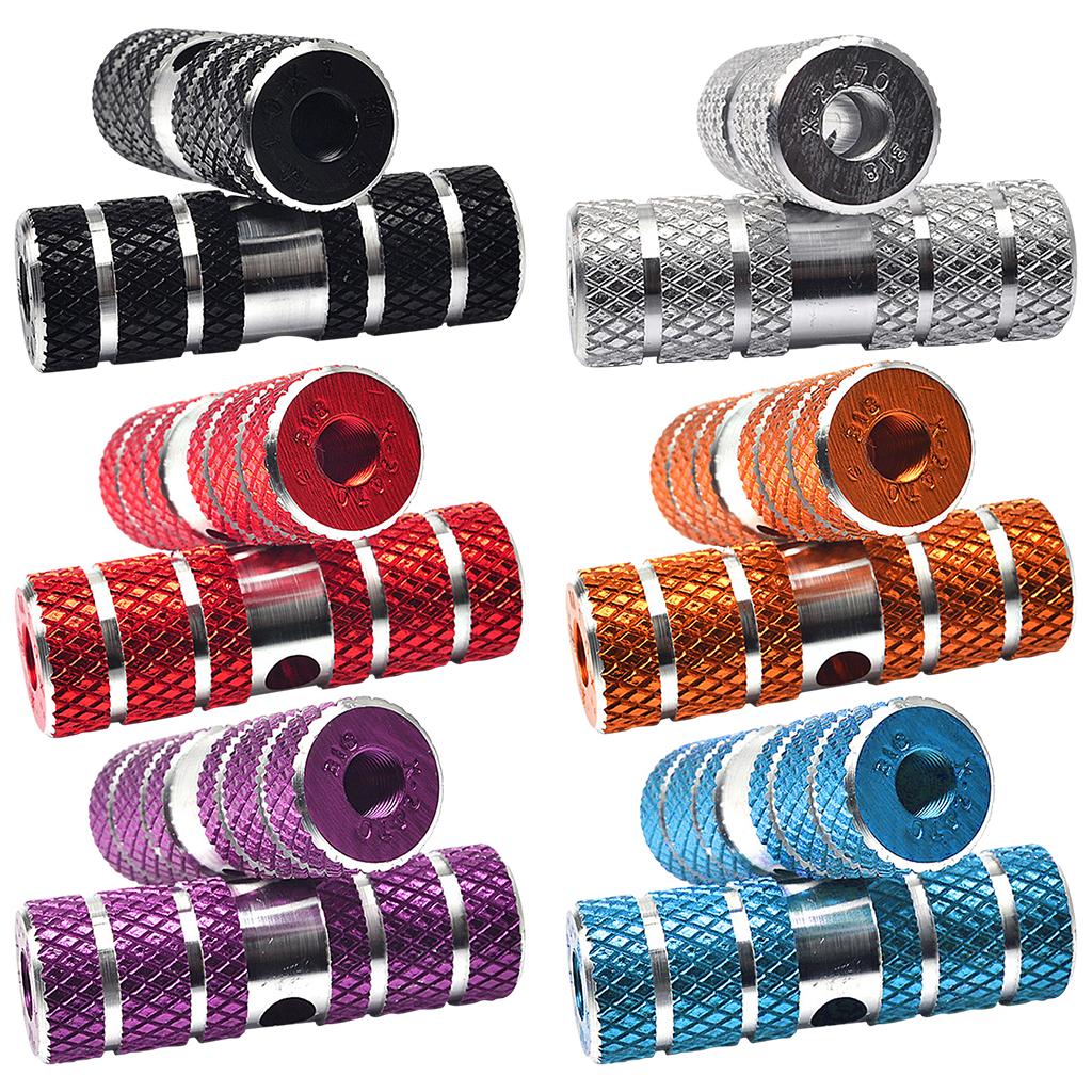 2Pcs Bike Non-slip Pegs for Front Rear Axle Foot Universal Bike Replacement Black