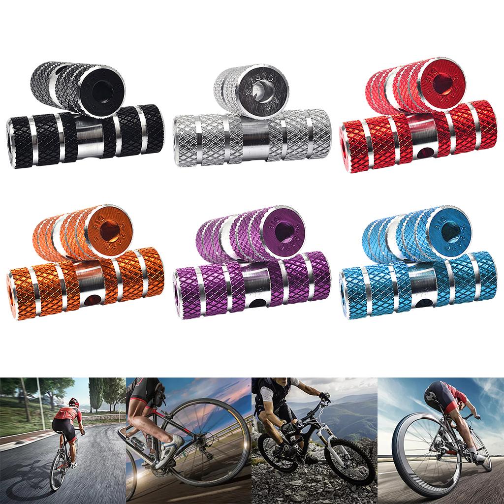 2Pcs Bike Non-slip Pegs for Front Rear Axle Foot Universal Bike Replacement Black