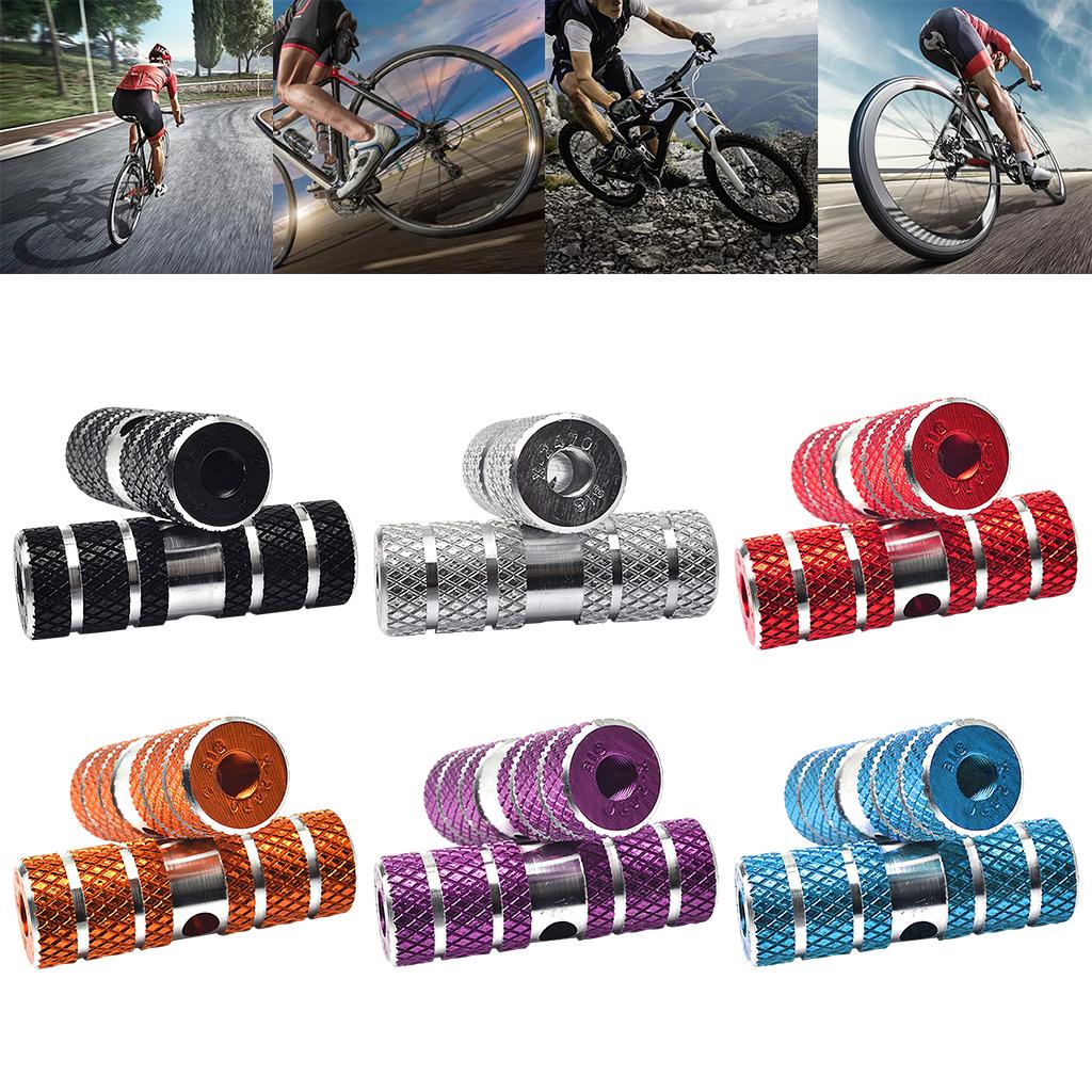 2Pcs Bike Non-slip Pegs for Front Rear Axle Foot Universal Bike Replacement Black