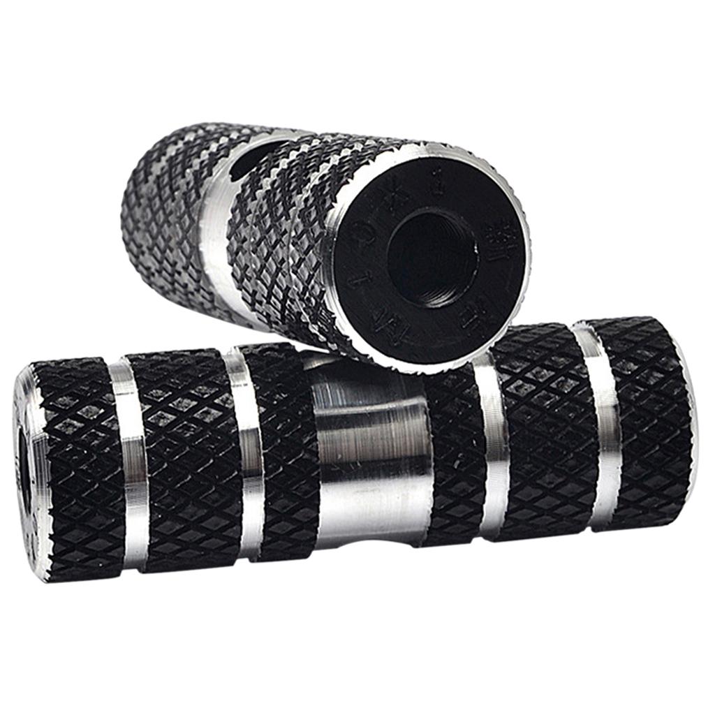 2Pcs Bike Non-slip Pegs for Front Rear Axle Foot Universal Bike Replacement Black