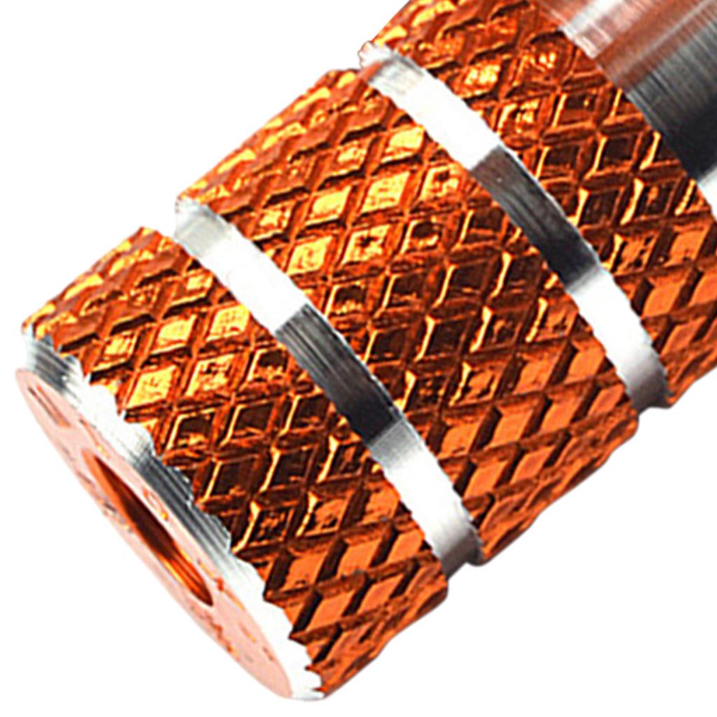 2Pcs Bike Non-slip Pegs for Front Rear Axle Foot Universal Bike Replacement Orange