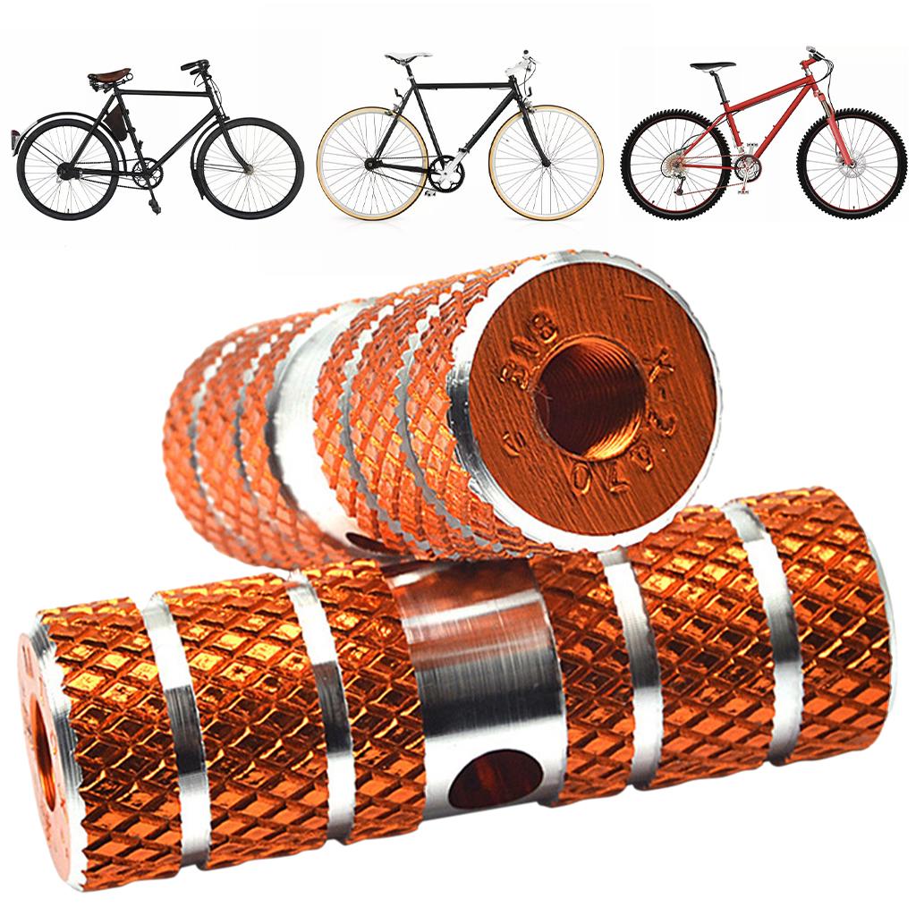 2Pcs Bike Non-slip Pegs for Front Rear Axle Foot Universal Bike Replacement Orange