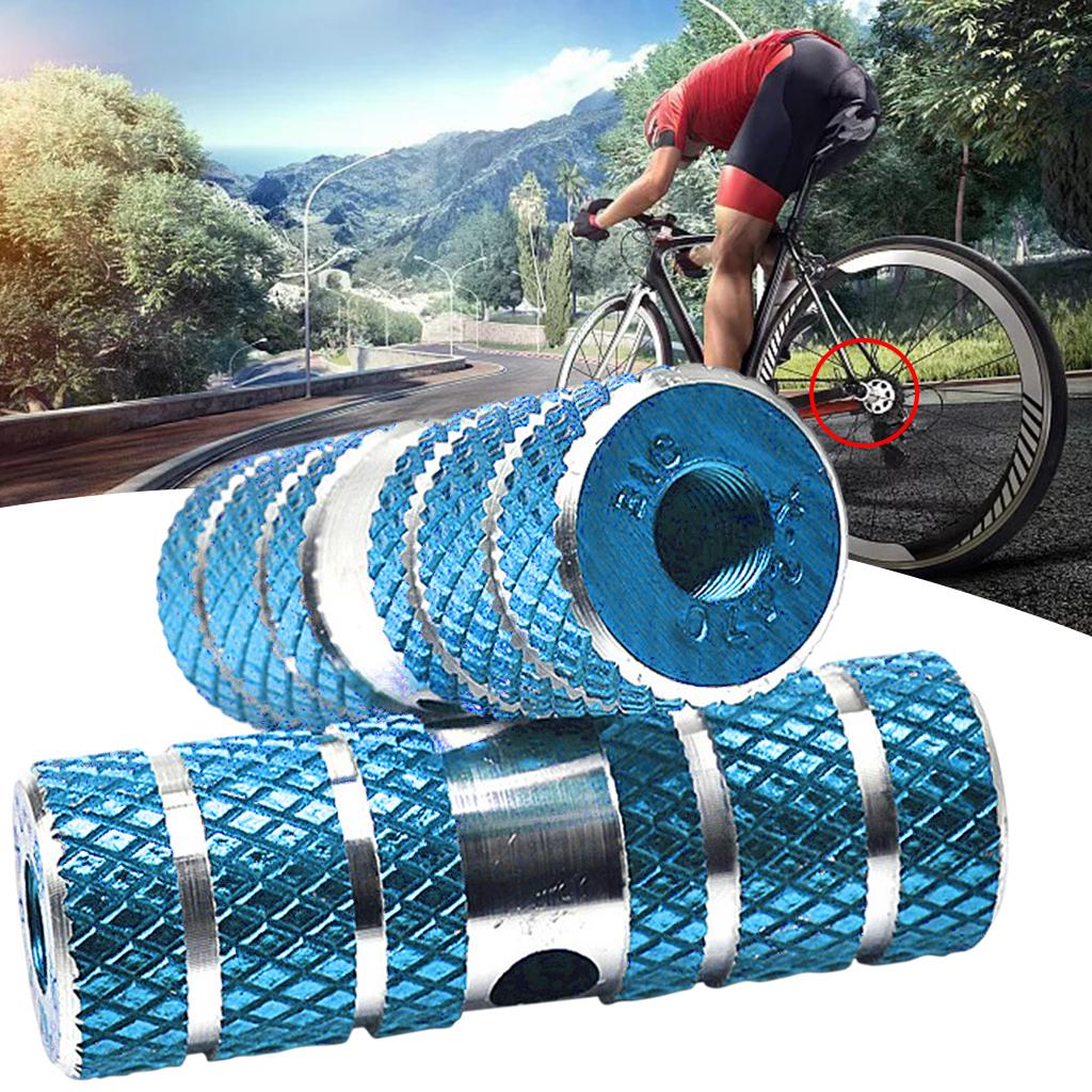 2Pcs Bike Non-slip Pegs for Front Rear Axle Foot Universal Bike Replacement Blue