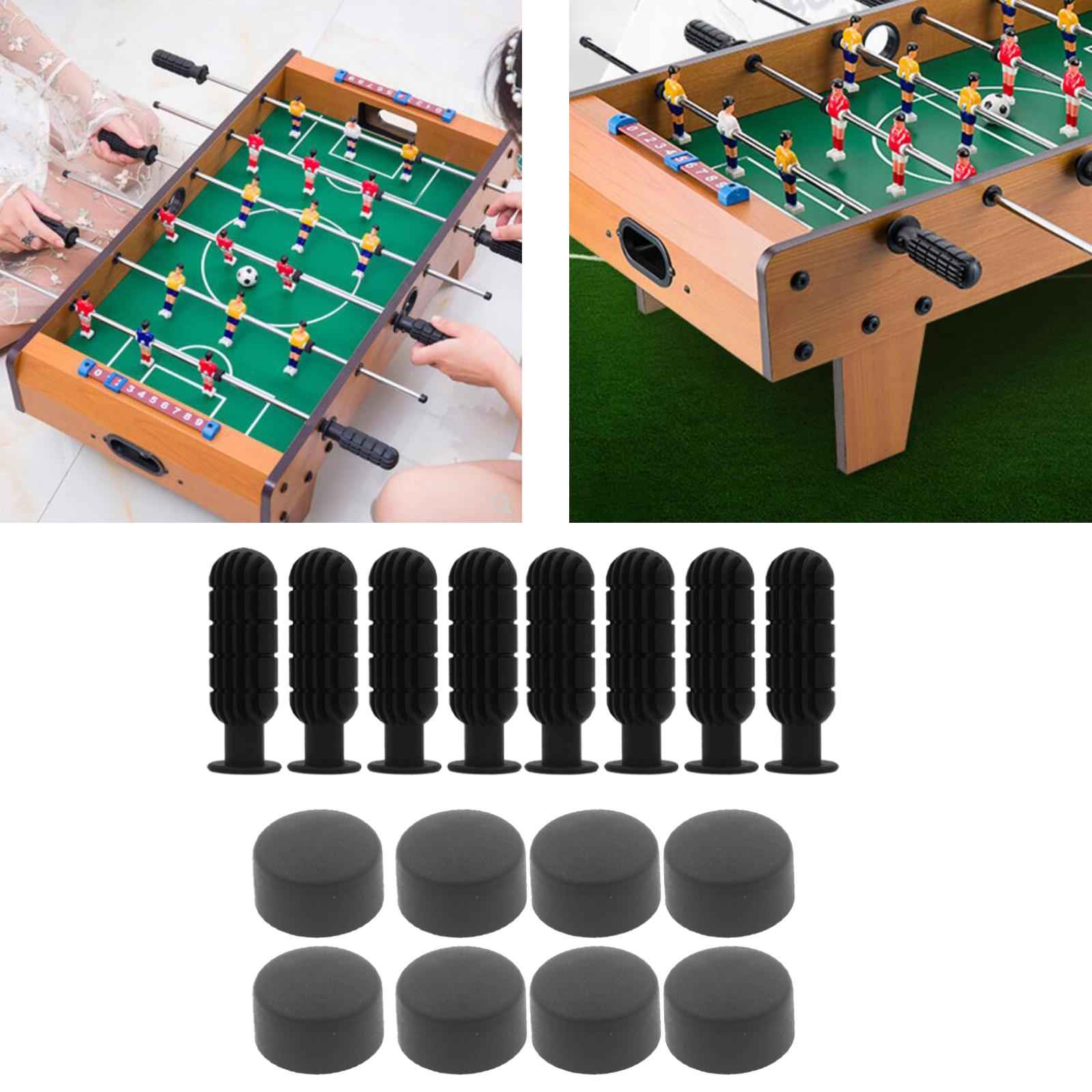 8 Pairs Foosball Replace Table Football Game Handle Grips and End Plugs