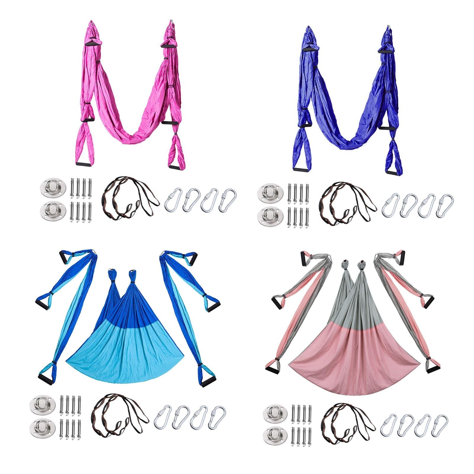 210T Nylon Aerial Yoga Hammock Trapeze Exercise Anti Gravity Pink