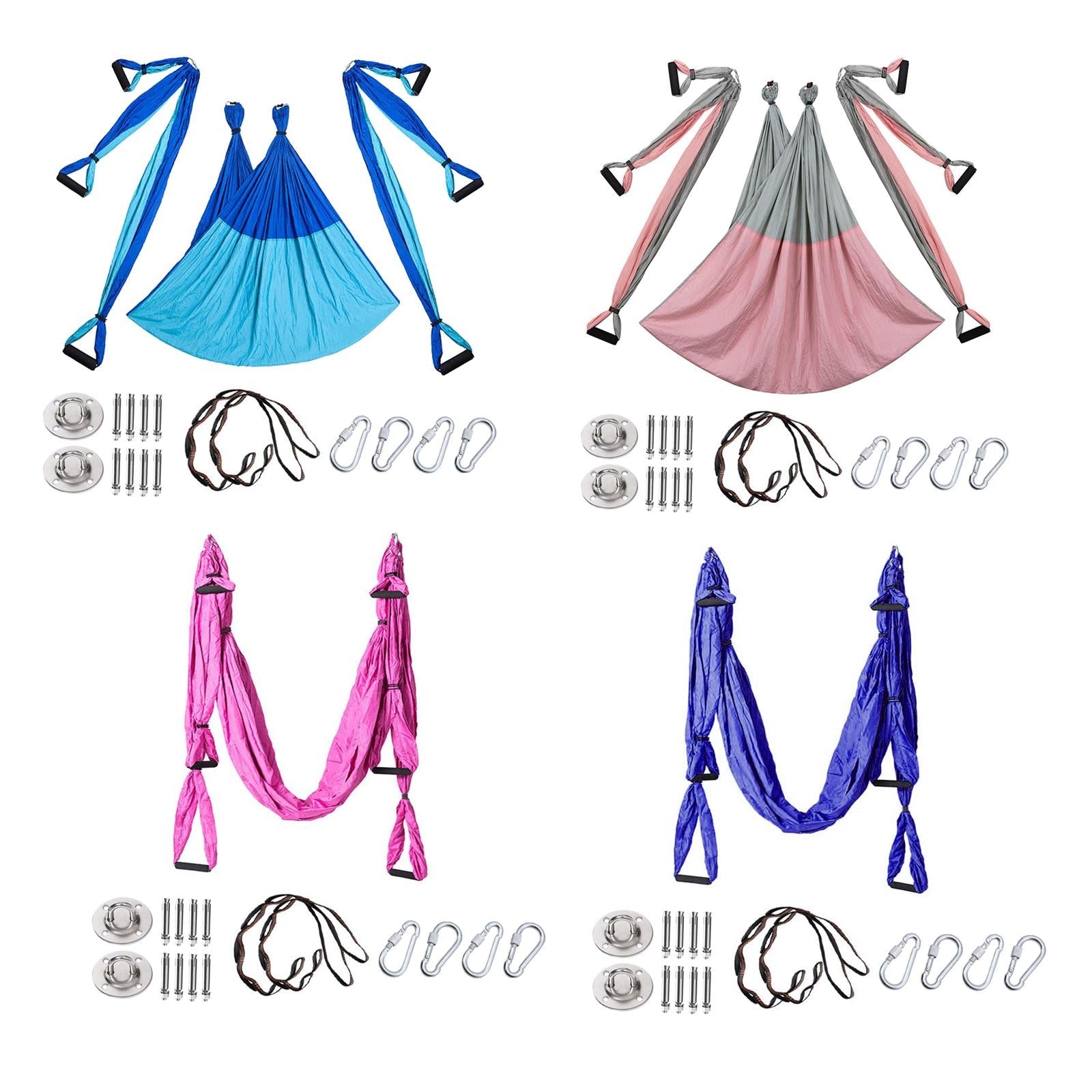 210T Nylon Aerial Yoga Hammock Trapeze Exercise Anti Gravity Pink