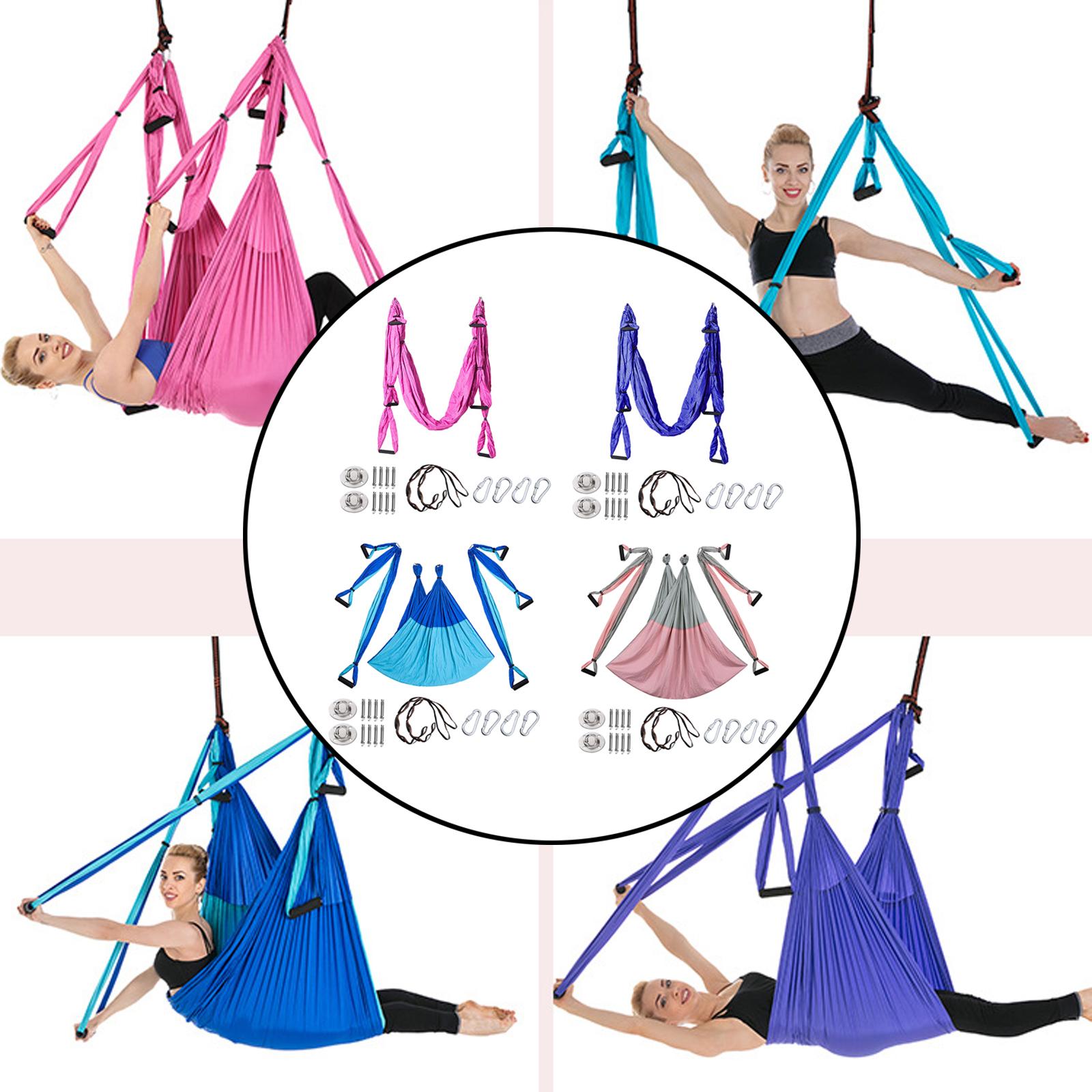 210T Nylon Aerial Yoga Hammock Trapeze Exercise Anti Gravity Pink