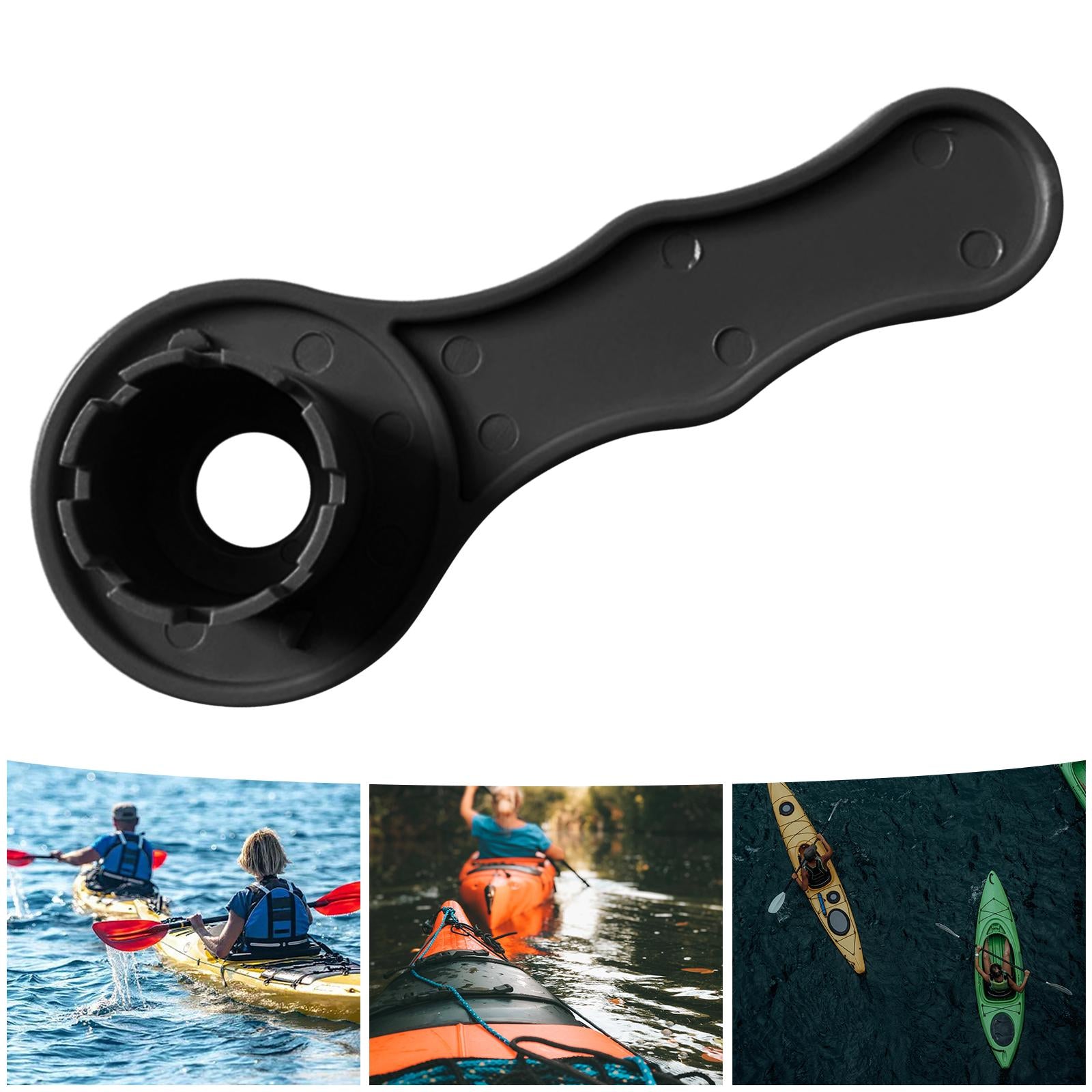 2x8 Section Spiral Air Valve Wrench Inflatable Boat Kayak Paddle Board Tool Black