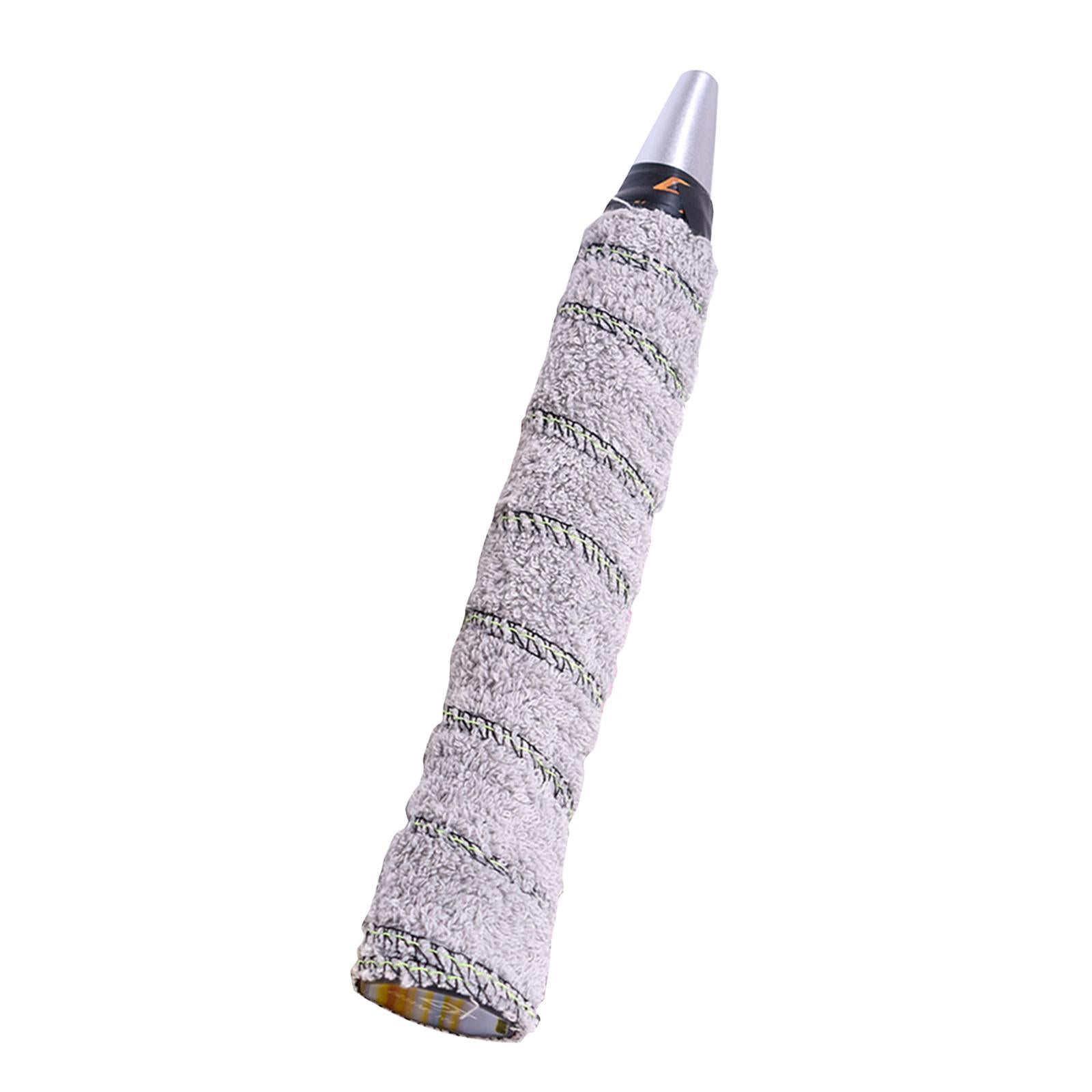 2xCotton Towel Tennis Badminton Racket Grip Wrap Tape Overgrip Non Slip Grey