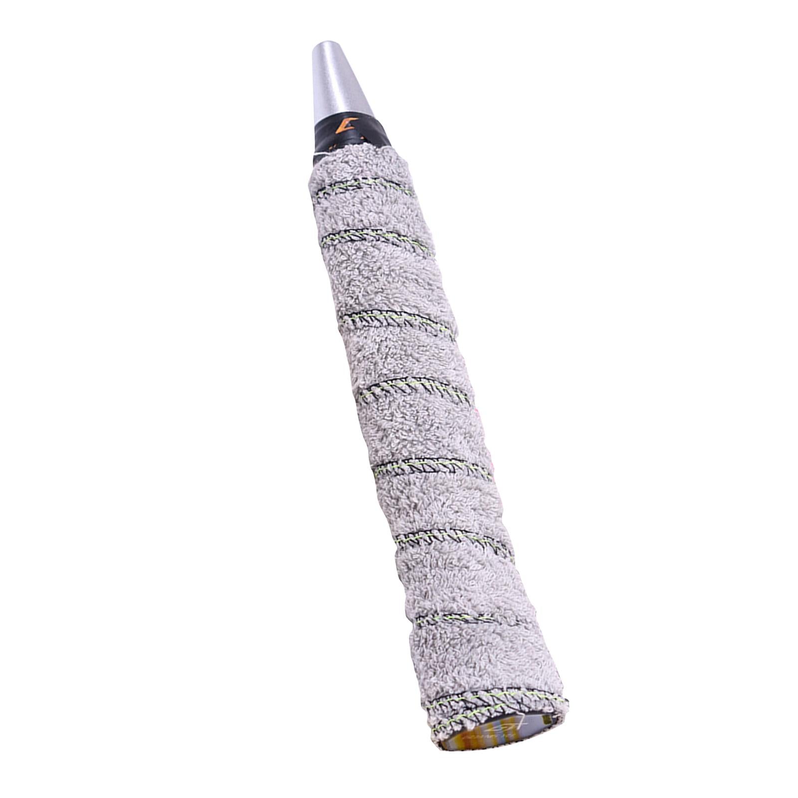 2xCotton Towel Tennis Badminton Racket Grip Wrap Tape Overgrip Non Slip Grey