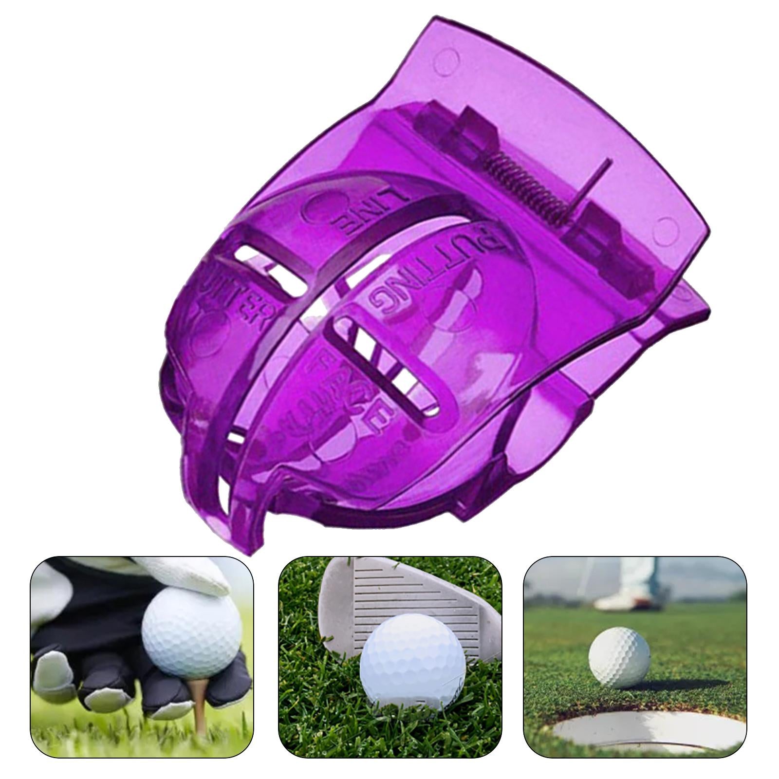 3xGolf Ball Line Liner Marker Stencil Alignment Tool Marking Sports Purple