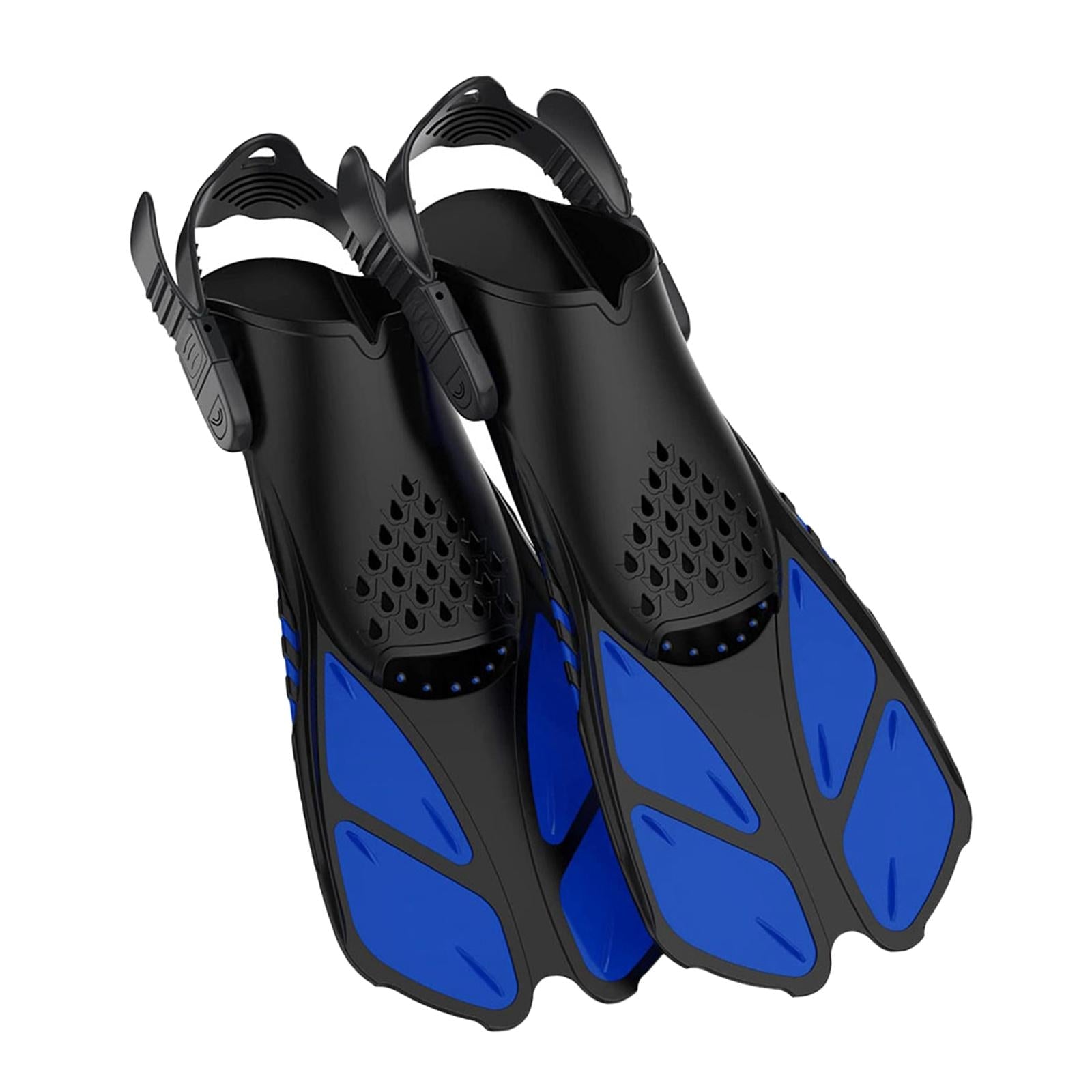 2Pcs Professional Swimming Flippers Swim for Snorkeling Adults L Size Blue