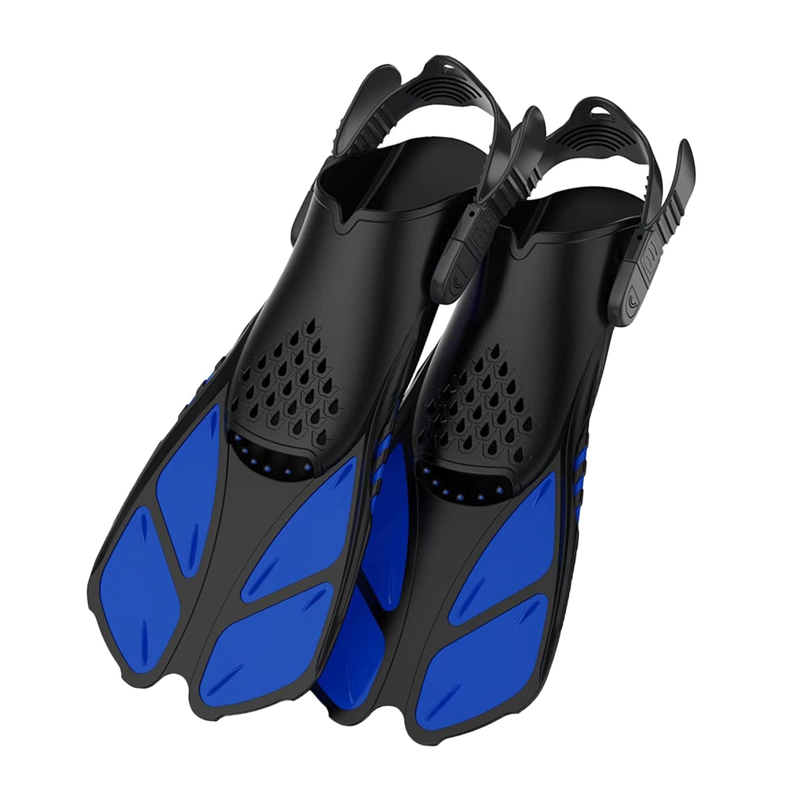 2Pcs Professional Swimming Flippers Swim for Snorkeling Adults L Size Blue