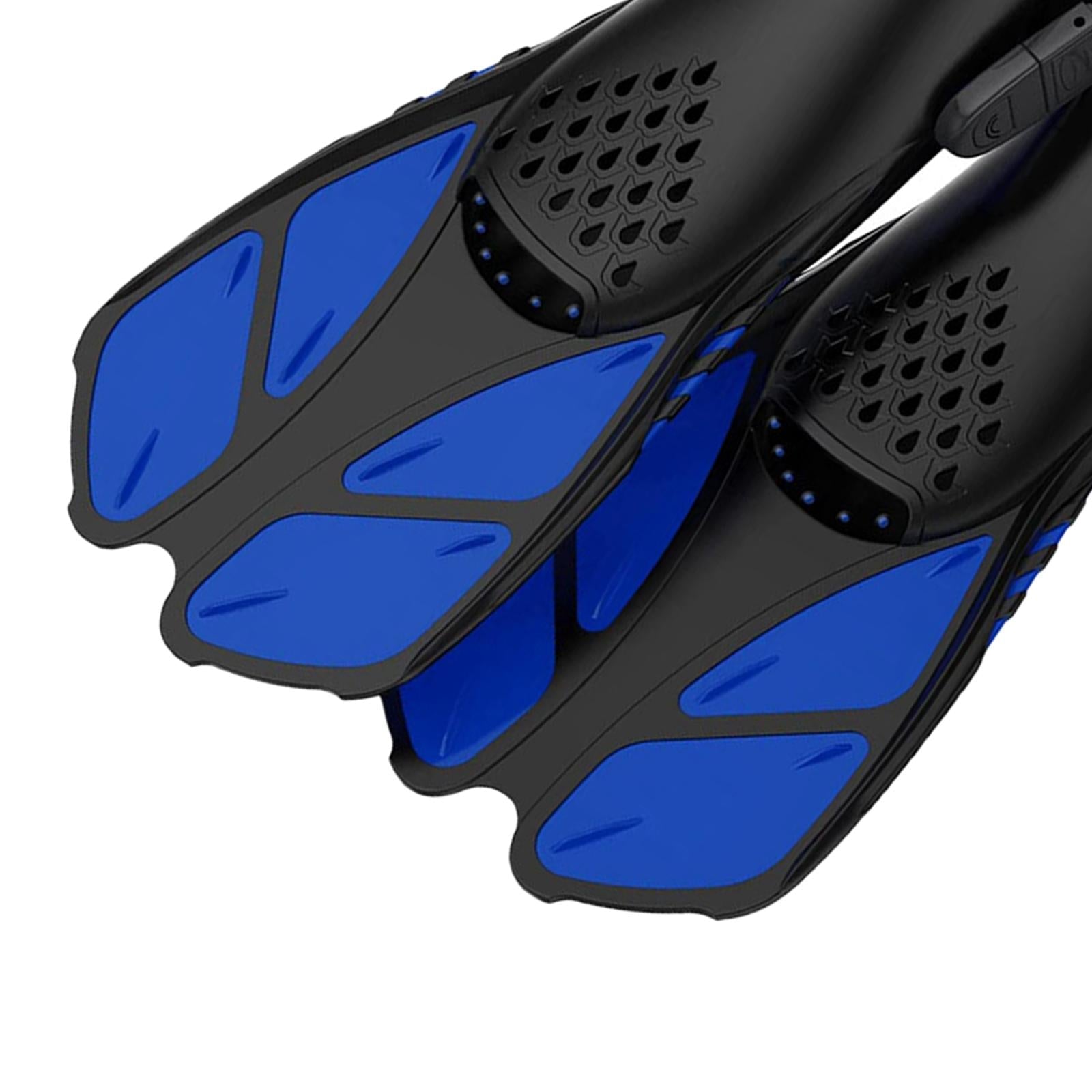 2Pcs Professional Swimming Flippers Swim for Snorkeling Adults L Size Blue