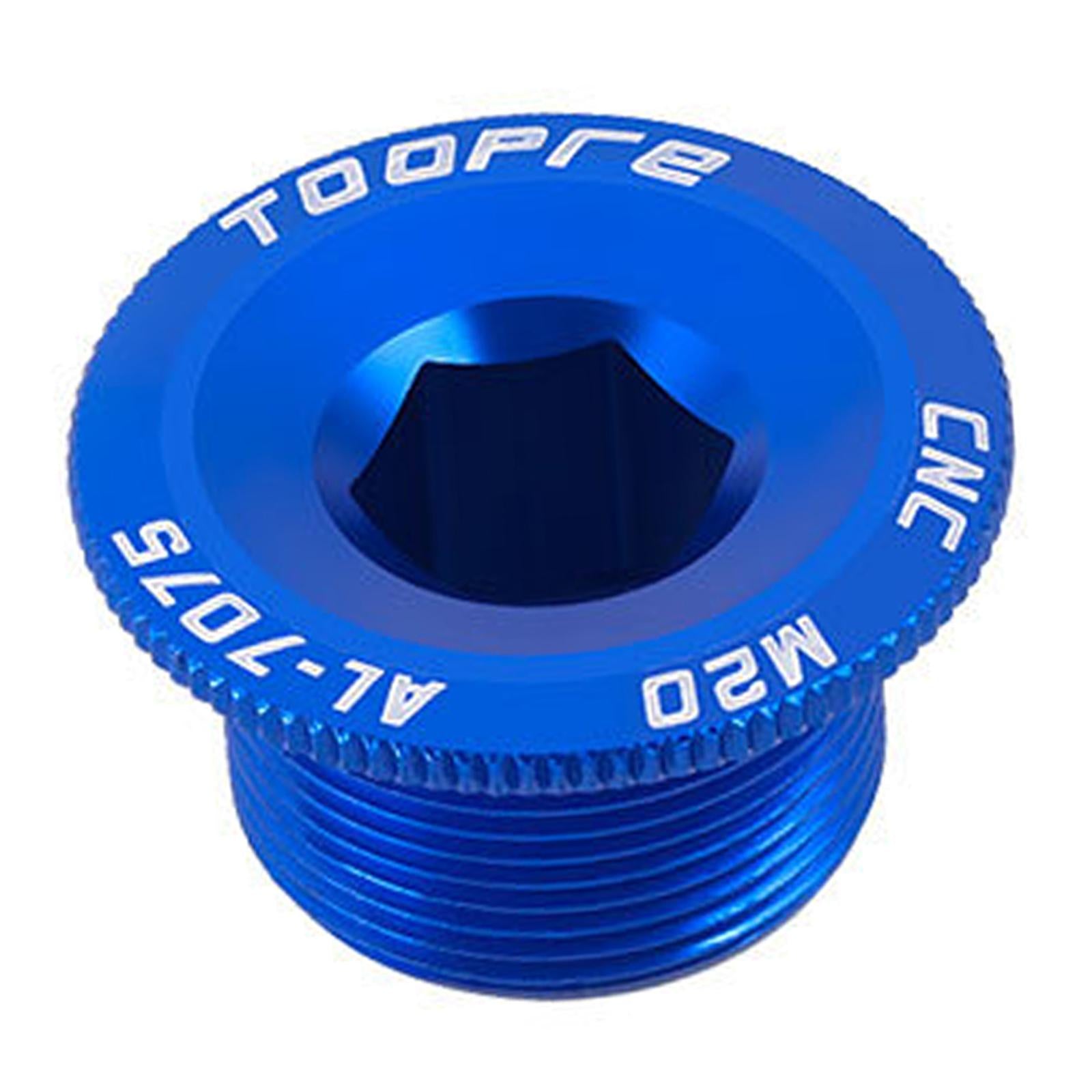 3xBicycle Crank Cover Crankset Bolt M20 Aluminum Alloy Road Bike  Blue 