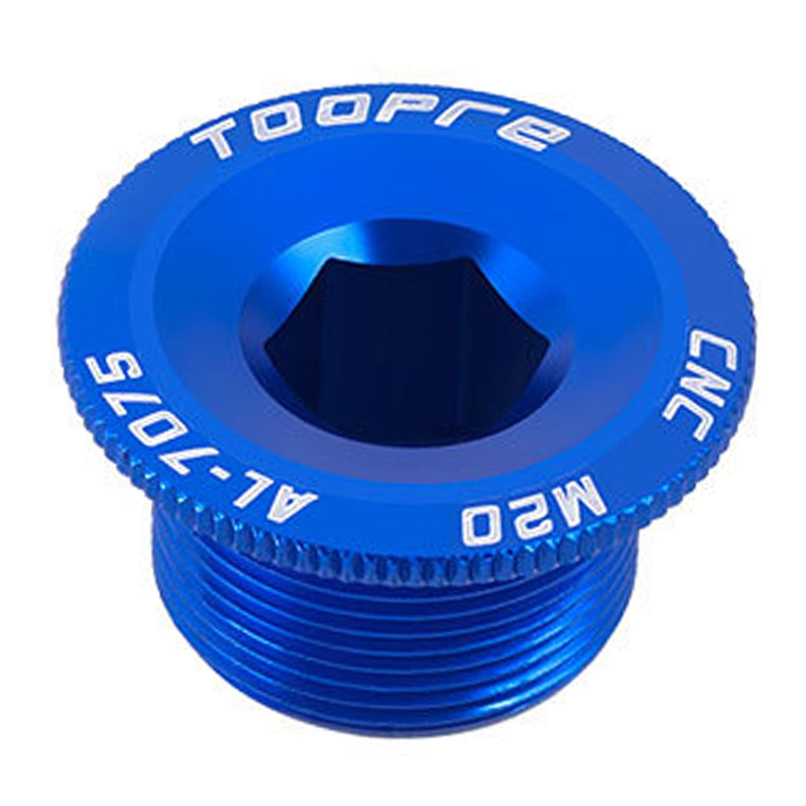 3xBicycle Crank Cover Crankset Bolt M20 Aluminum Alloy Road Bike  Blue 