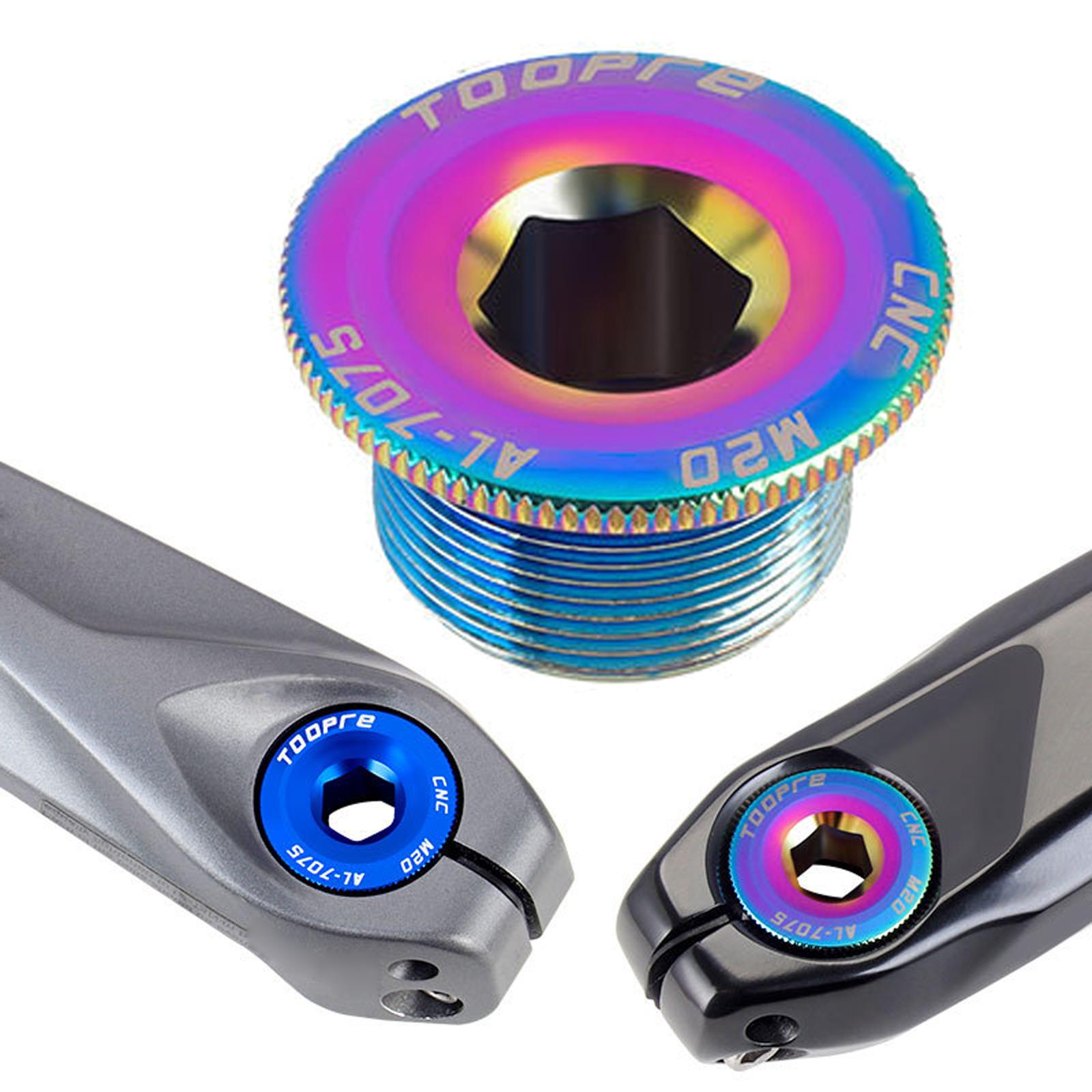5xBicycle Crank Cover Crankset Bolt M20 Aluminum Alloy Road Bike  Multicolor