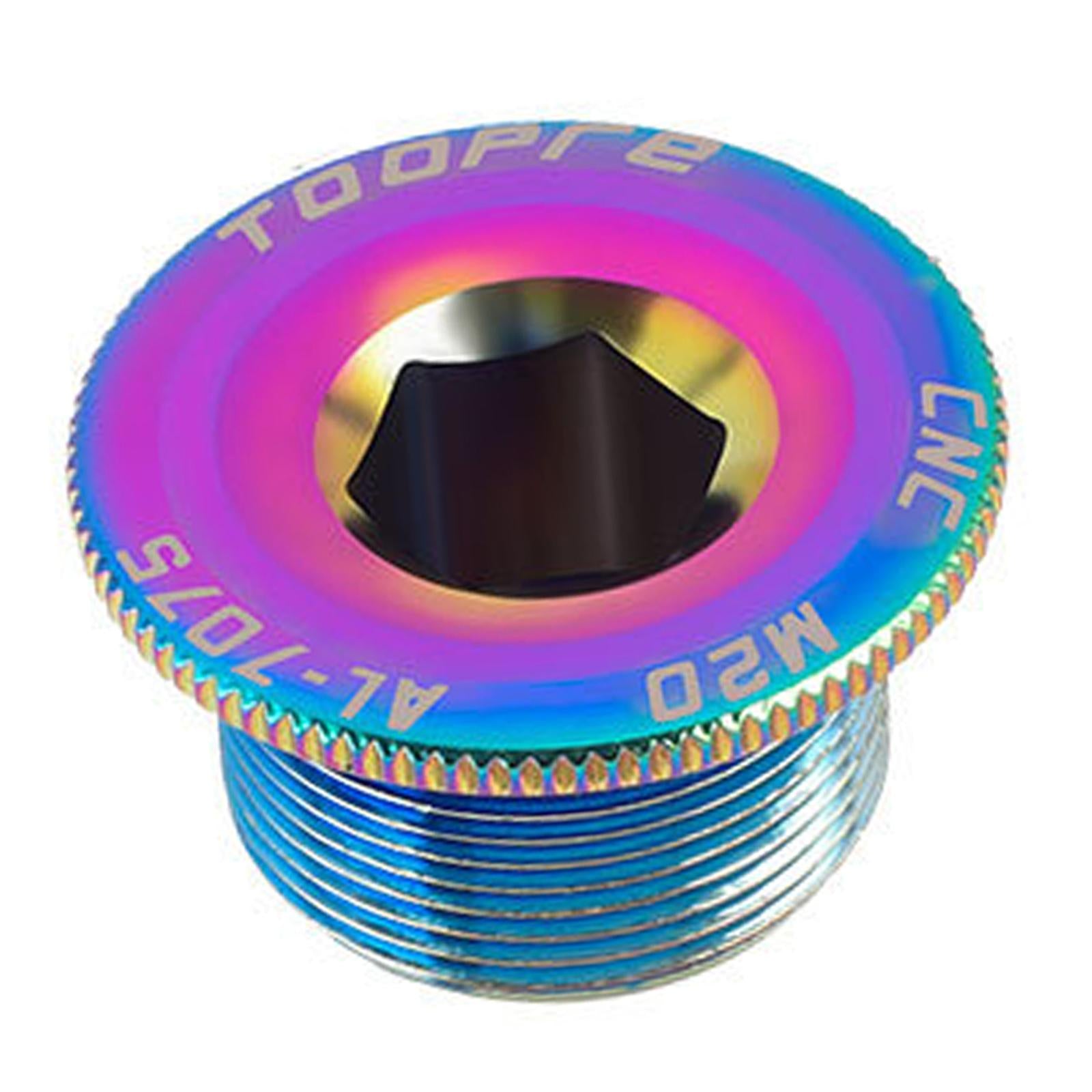 6xBicycle Crank Cover Crankset Bolt M20 Aluminum Alloy Road Bike  Multicolor