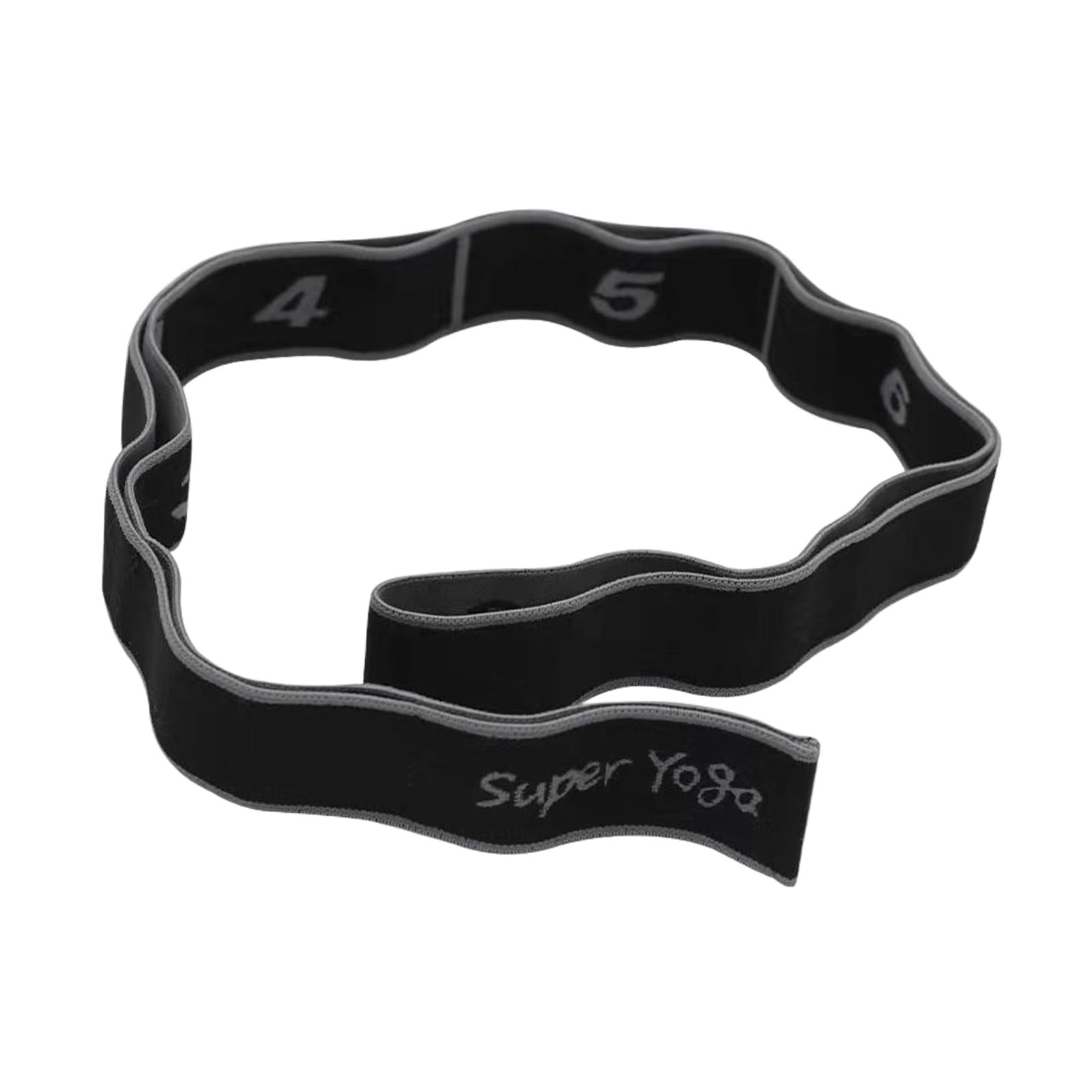 3xYoga Stretching Strap with Loops Sports Elastic Band Foot Train Gray