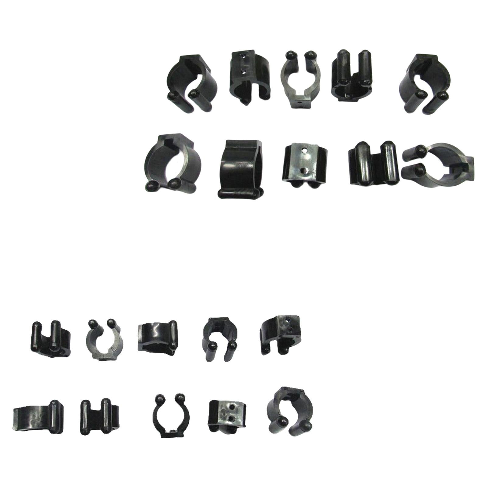 10x Plastic Billiard Cue Clips Fishing Rod Clips Billiard Accessories Large