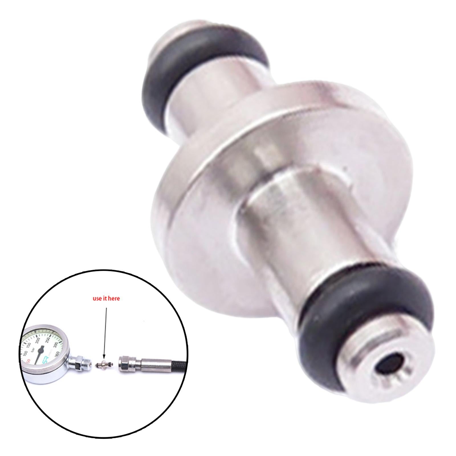 3xPortable High Pressure Gauge Valve Core Replacement for Diving Snorkeling