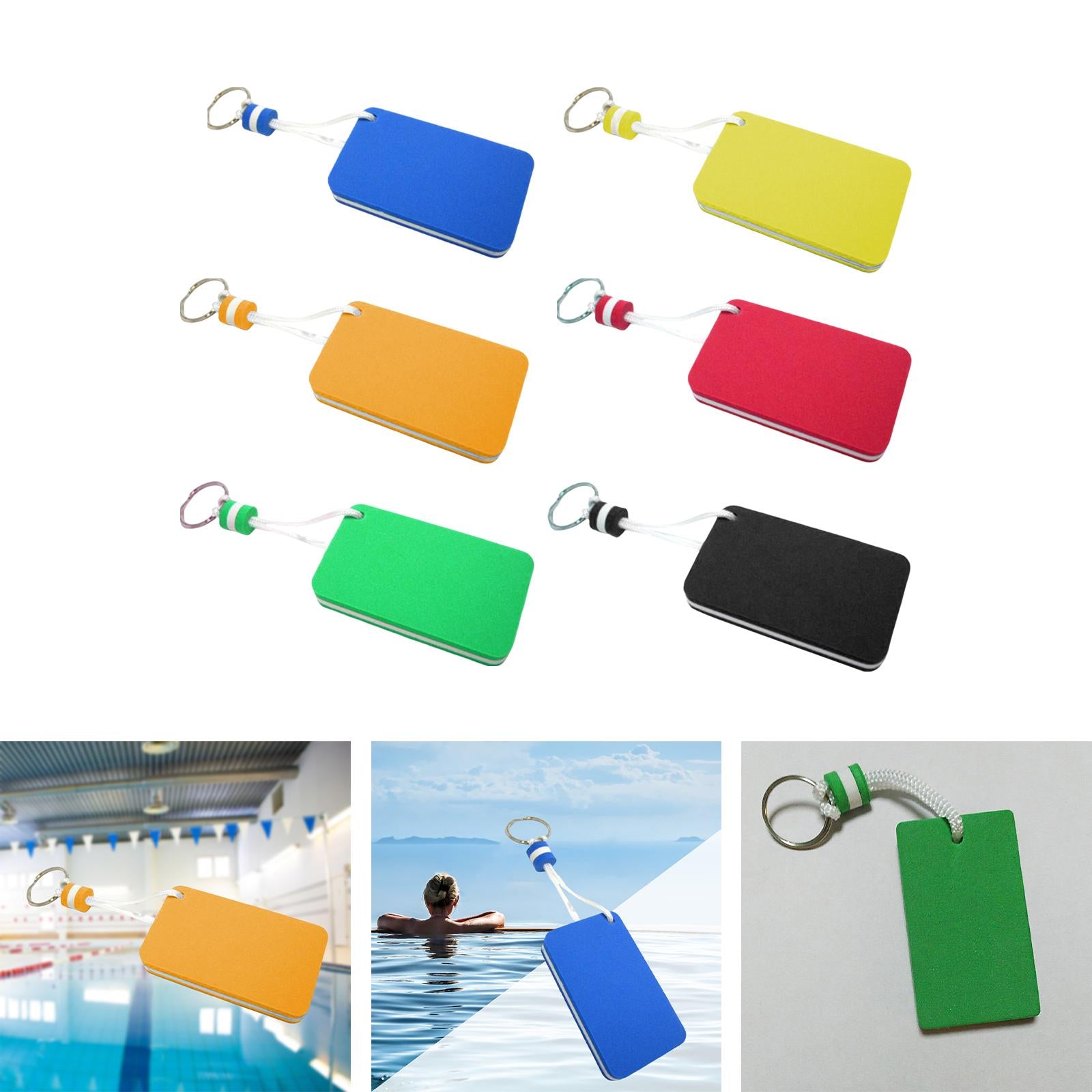 3xFloating Keychain Pendant Buoyant Key Chain for Outdoor Water Sports Sailing Blue