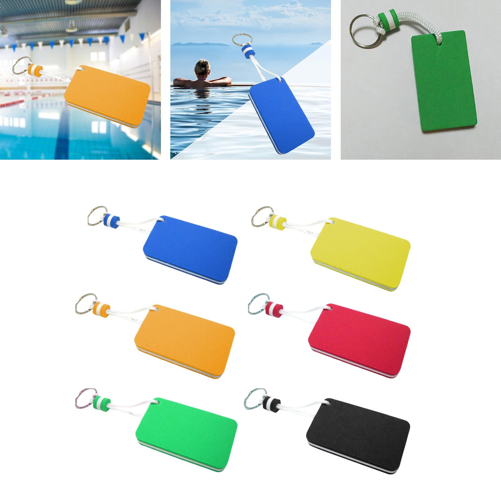 2xFloating Keychain Pendant Buoyant Key Chain for Outdoor Water Sports Sailing Blue