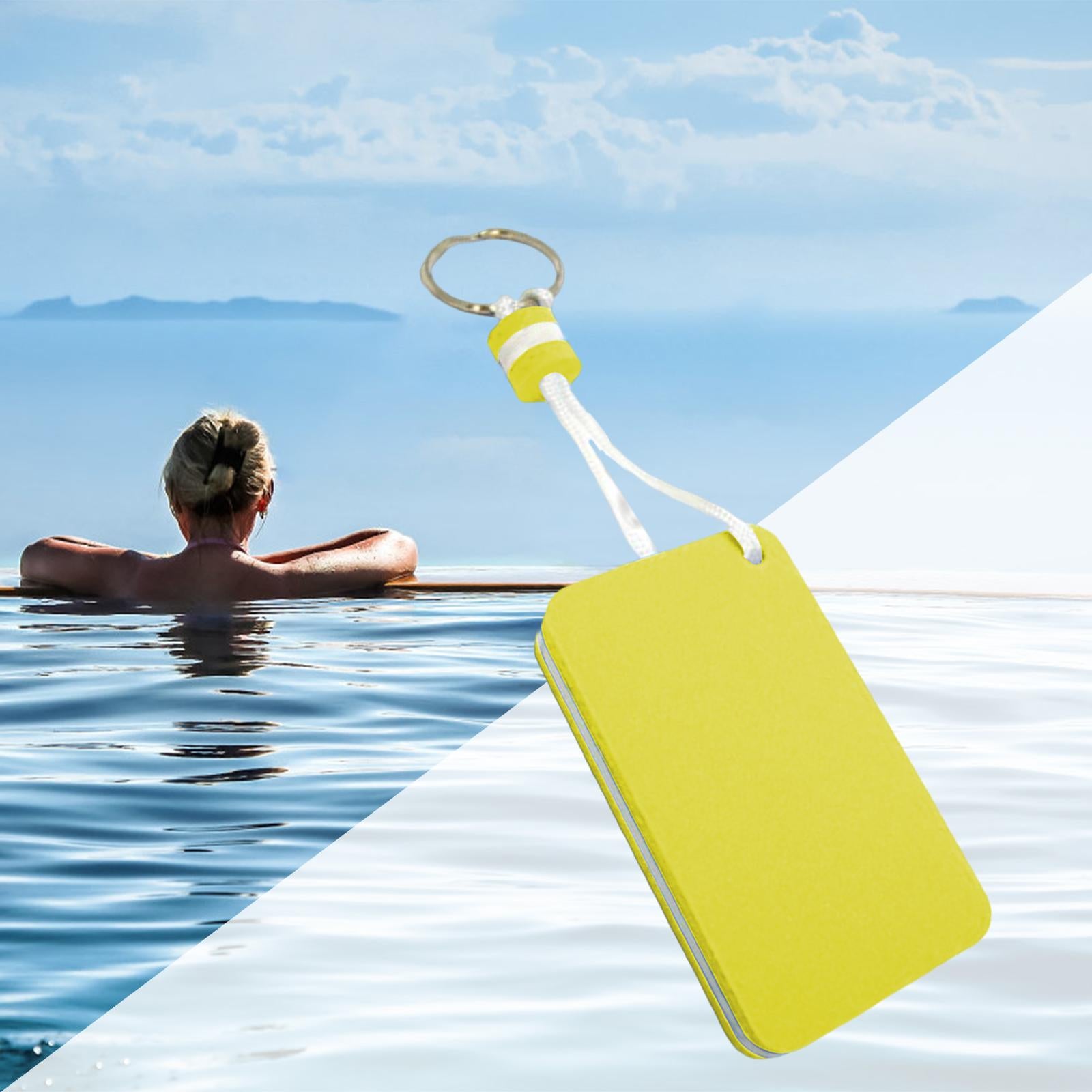 4xFloating Keychain Pendant Buoyant Key Chain for Outdoor Water Sports Sailing Yellow