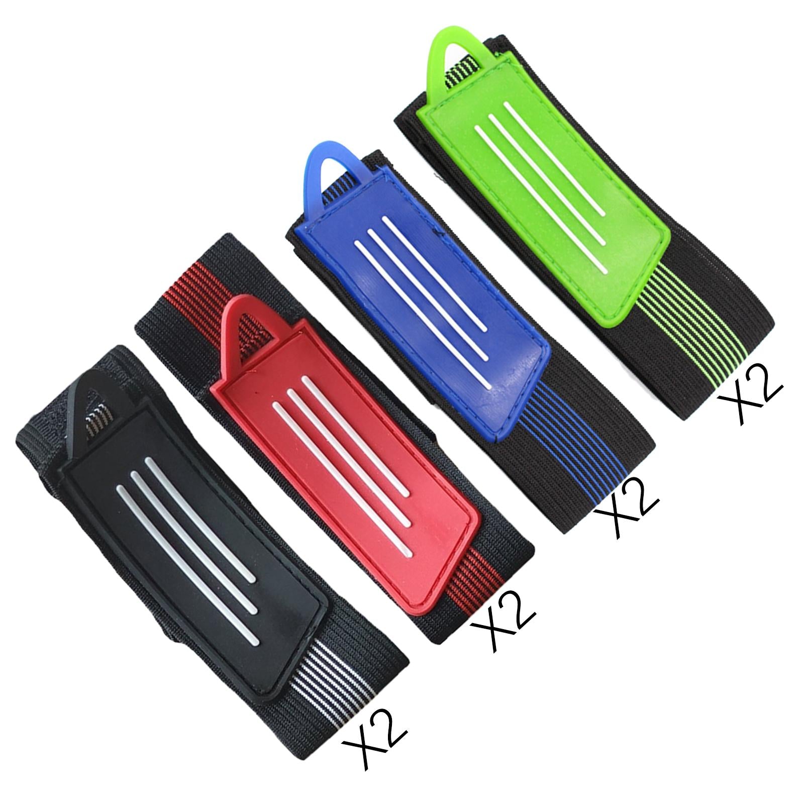 2x2Pcs Bicycle Ankle Leg Strap Outdoors Remove and Install Easily Bandage Black