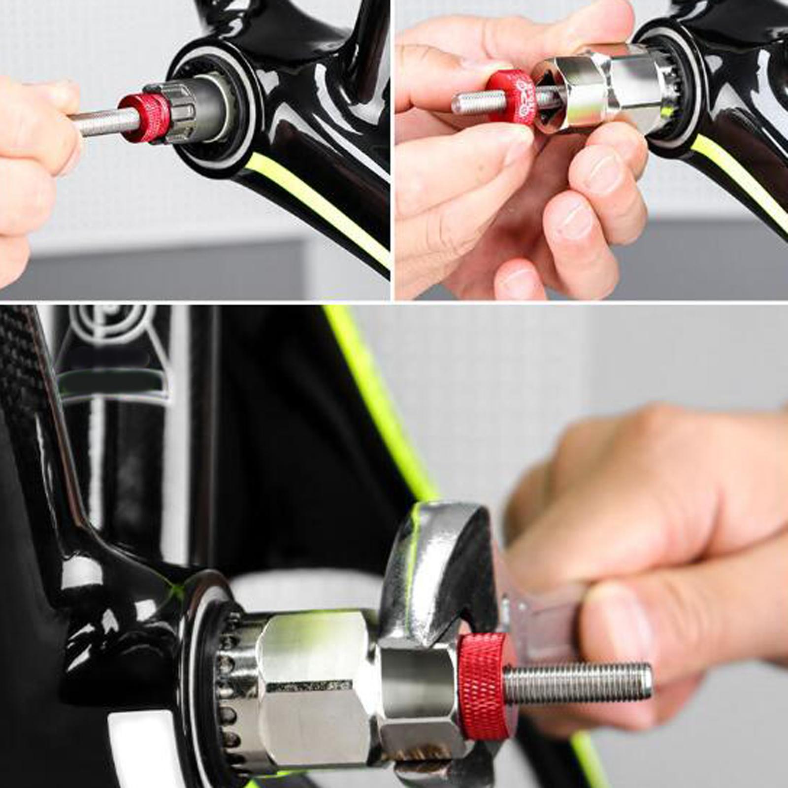 4xBike Crank Extractor Puller Durable Repair Tool for Bicycle Repairing Biking Red