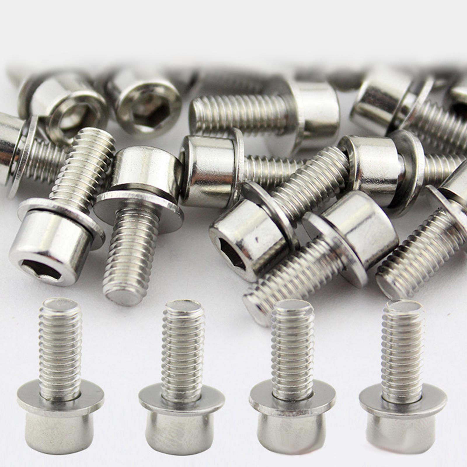 2xBike Water Bottle Cage Bolt M5 Hex Bolt Socket Tapping Screw with Washer