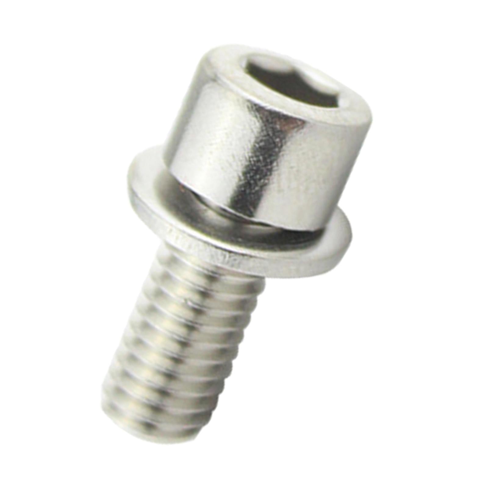 3xBike Water Bottle Cage Bolt M5 Hex Bolt Socket Tapping Screw with Washer