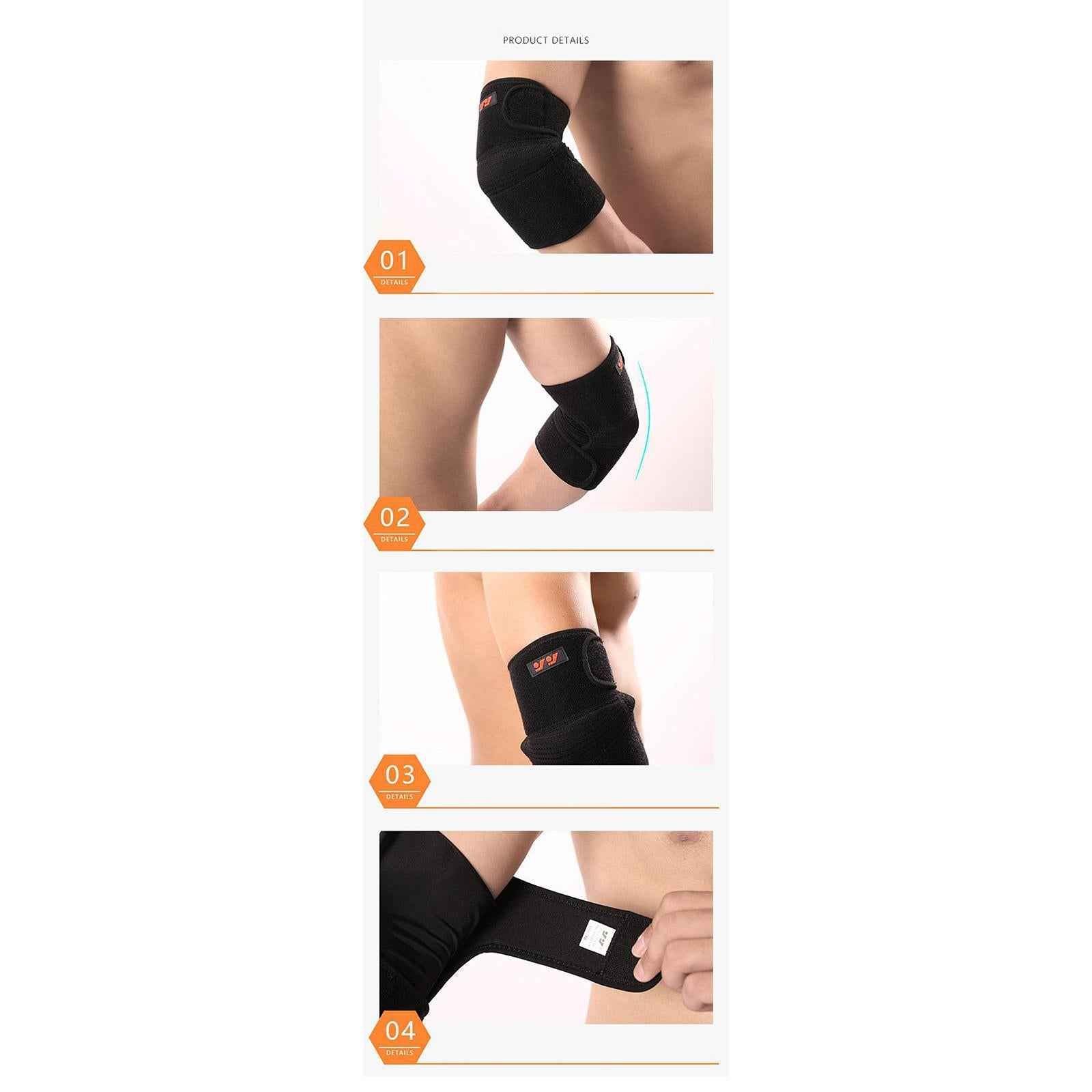 Elbow Wrap Sweat Absorbing Wrap Adjustable for Gym Baseball Men and Women