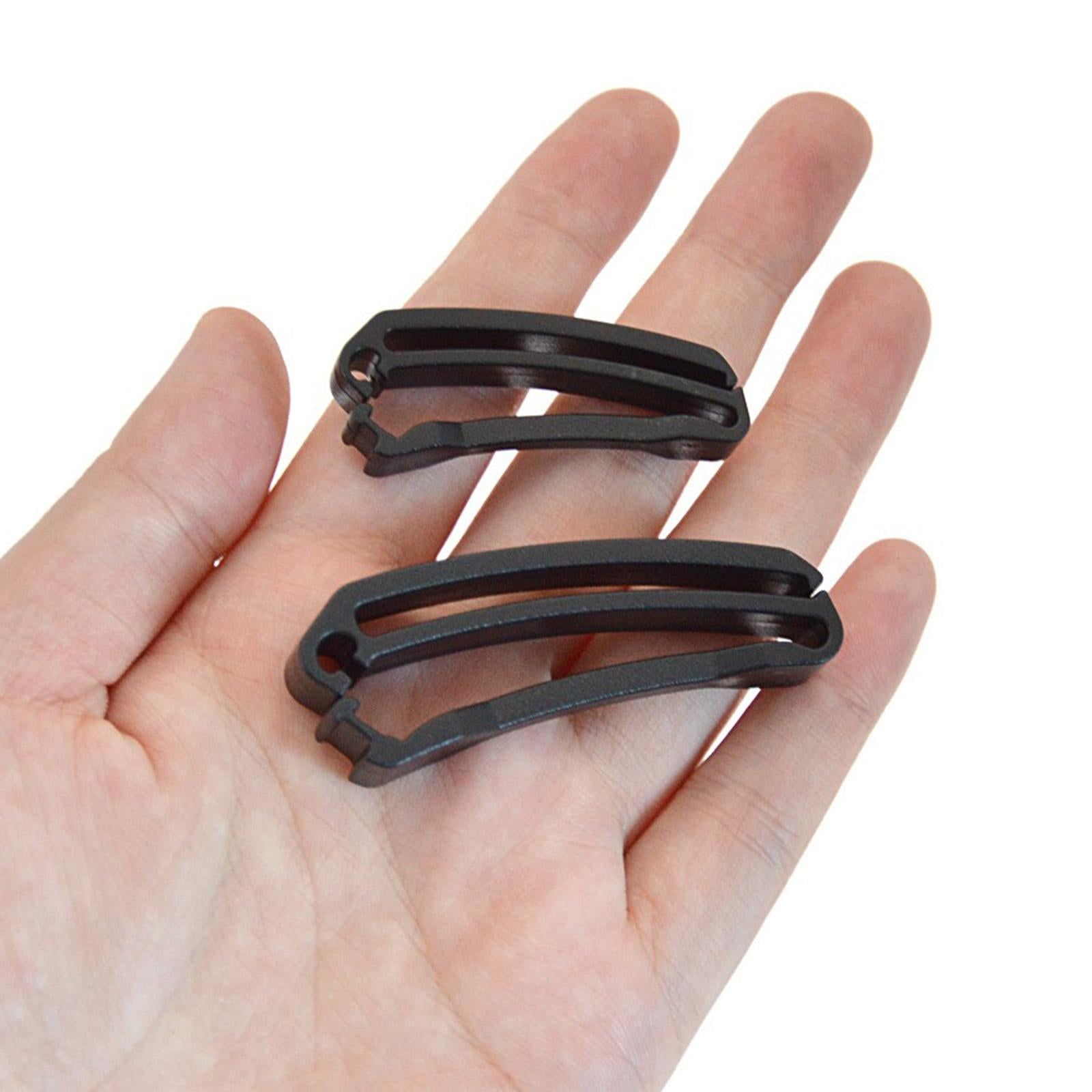 3x2Pcs Webbing Ending Clip Webbing Strap Buckle Strap Belt End Clip Adjuster S