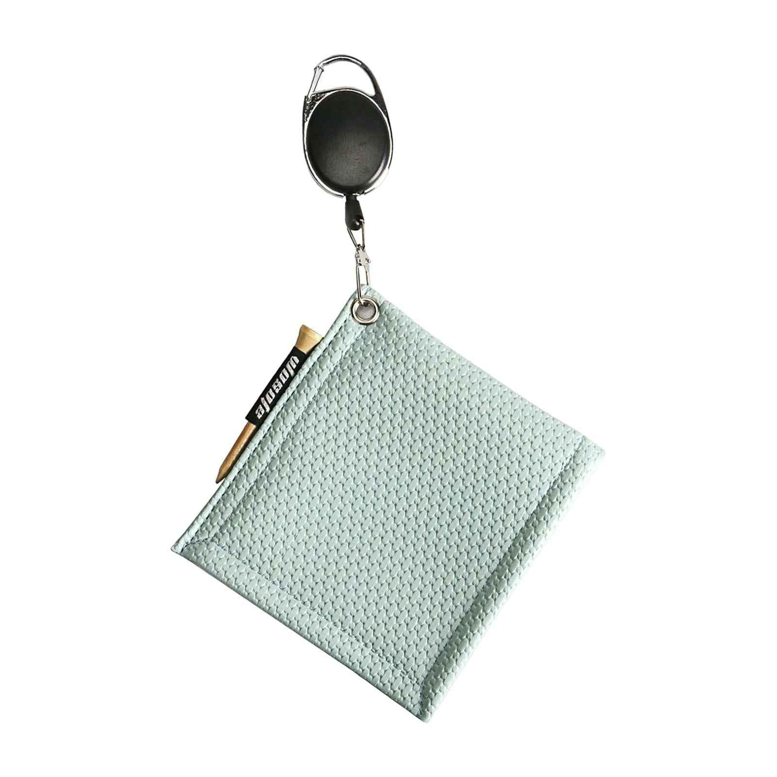 PU Golf Ball Cleaning Towels Golf Club Head Wiping Cloth for Exercise Sports Light Blue