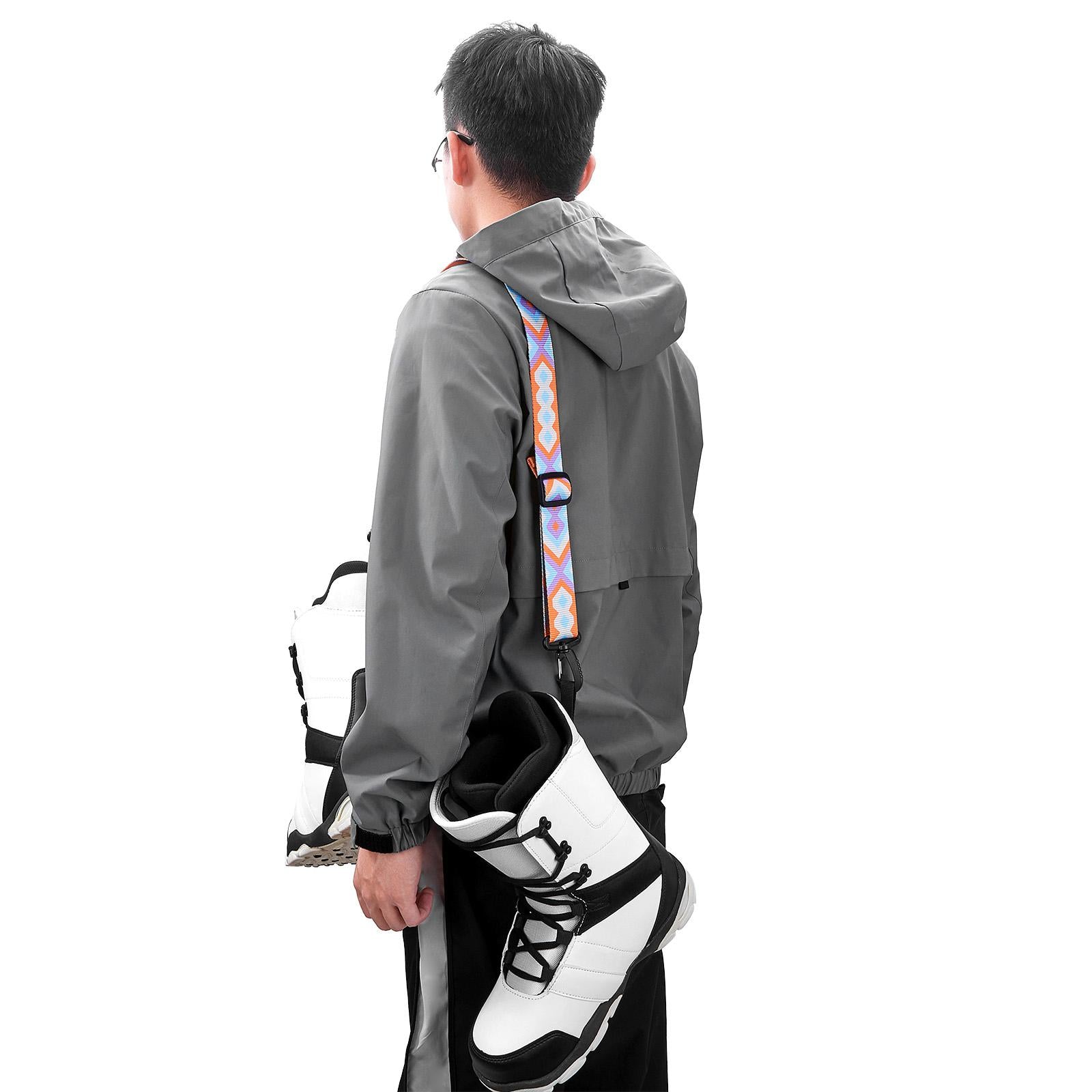 3xSnowboard Ski Boot Carrier Strap Shoulder Belt Portable Skates Carry Leash Purple